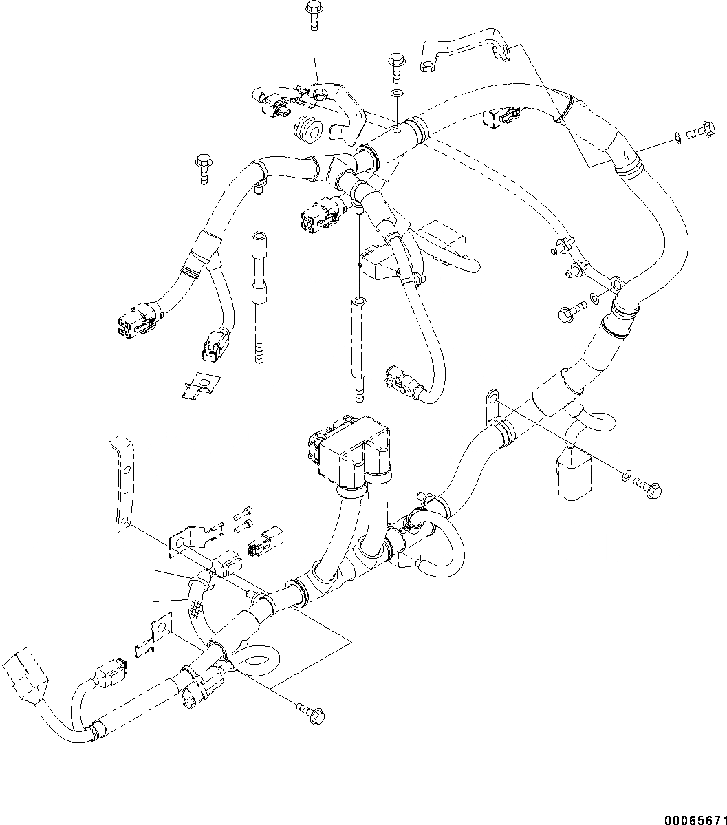 Схема запчастей Komatsu SAA6D114E-3D - ТОПЛИВН. СИСТЕМА АКСЕССУАРЫ (№877-89) ТОПЛИВН. СИСТЕМА АКСЕССУАРЫ, WIRE COVER