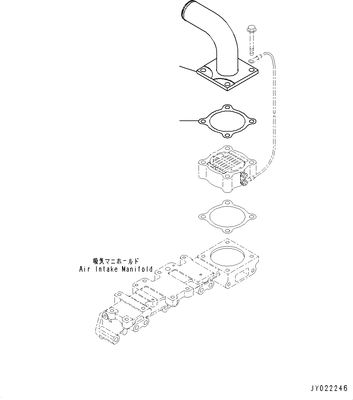 Схема запчастей Komatsu SAA4D95LE-5E - ВПУСК ВОЗДУХА СОЕДИН-Е (№7-) ВПУСК ВОЗДУХА СОЕДИН-Е