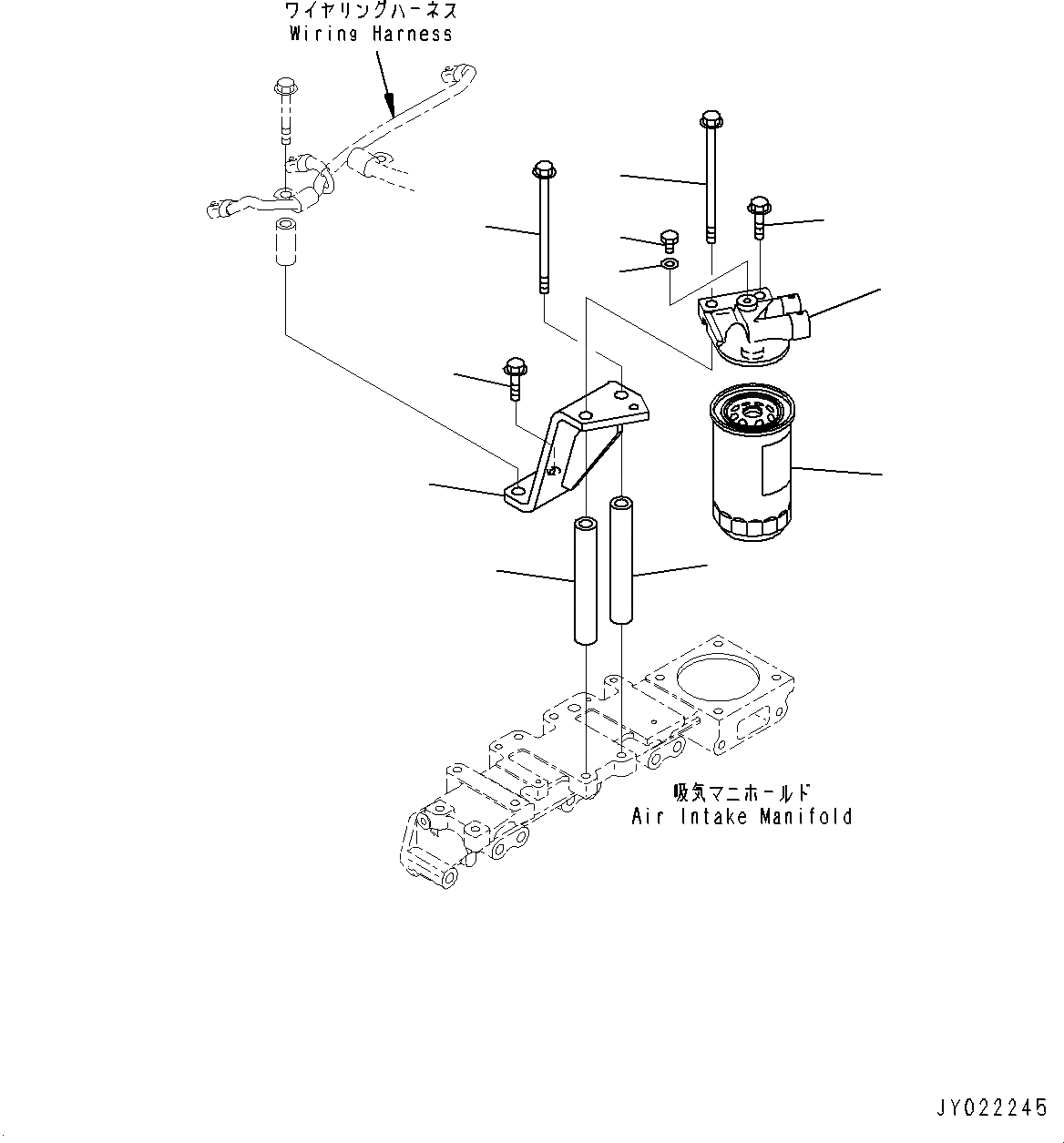 Схема запчастей Komatsu SAA4D95LE-5E - ТОПЛИВН. ФИЛЬТР. LOCATION, IN (№-) ТОПЛИВН. ФИЛЬТР. LOCATION