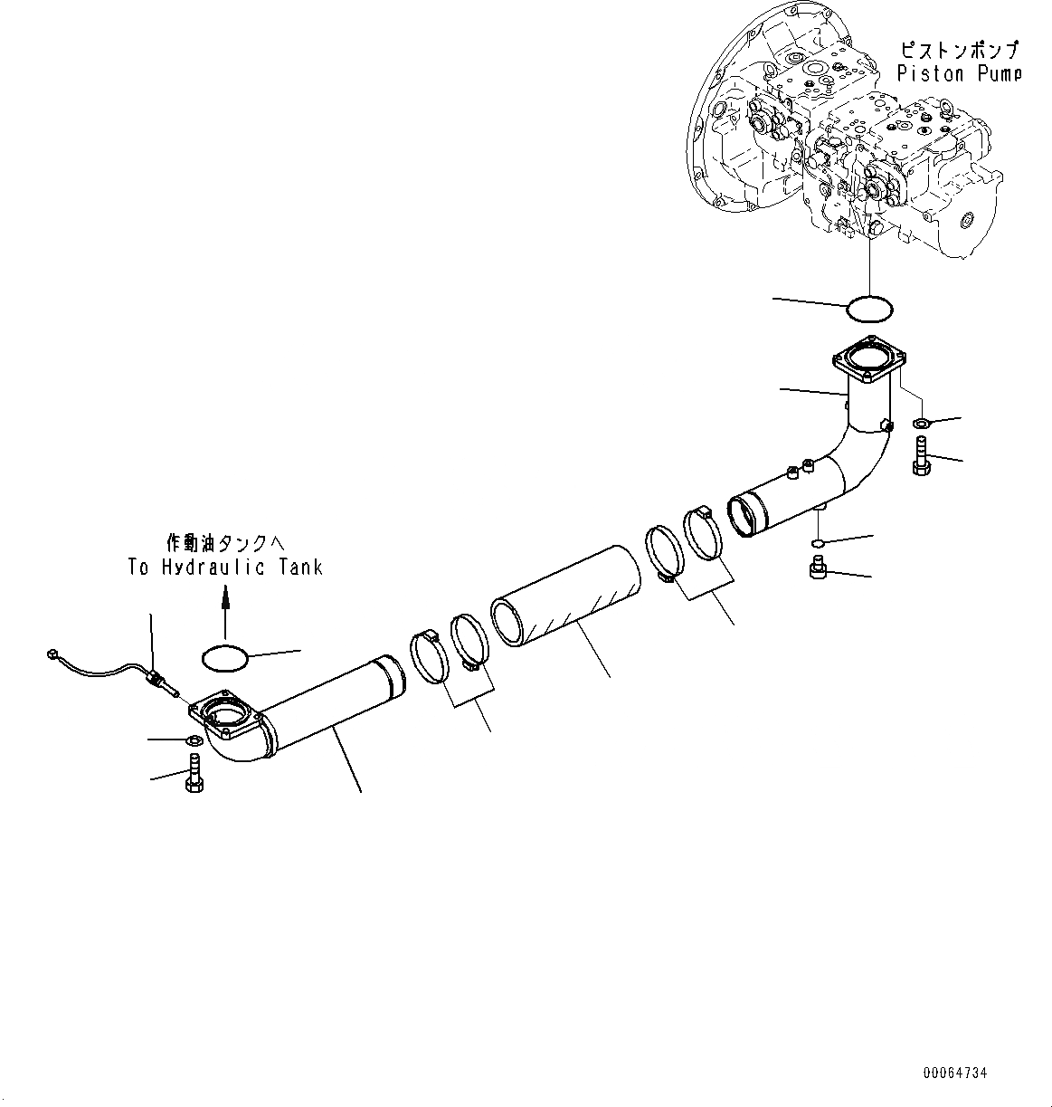 Схема запчастей Komatsu PC400LC-8 - ВСАСЫВ. ТРУБЫ, (№7-798) ВСАСЫВ. ТРУБЫ