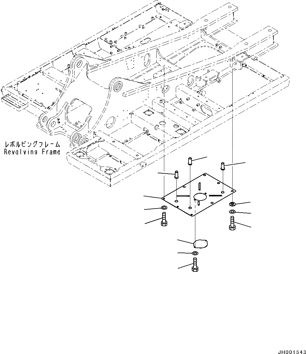 Схема запчастей Komatsu PC400LC-8 - НИЖН. КРЫШКА, (/) (№7-) НИЖН. КРЫШКА, ДЛЯ АВСТРАЛИИ