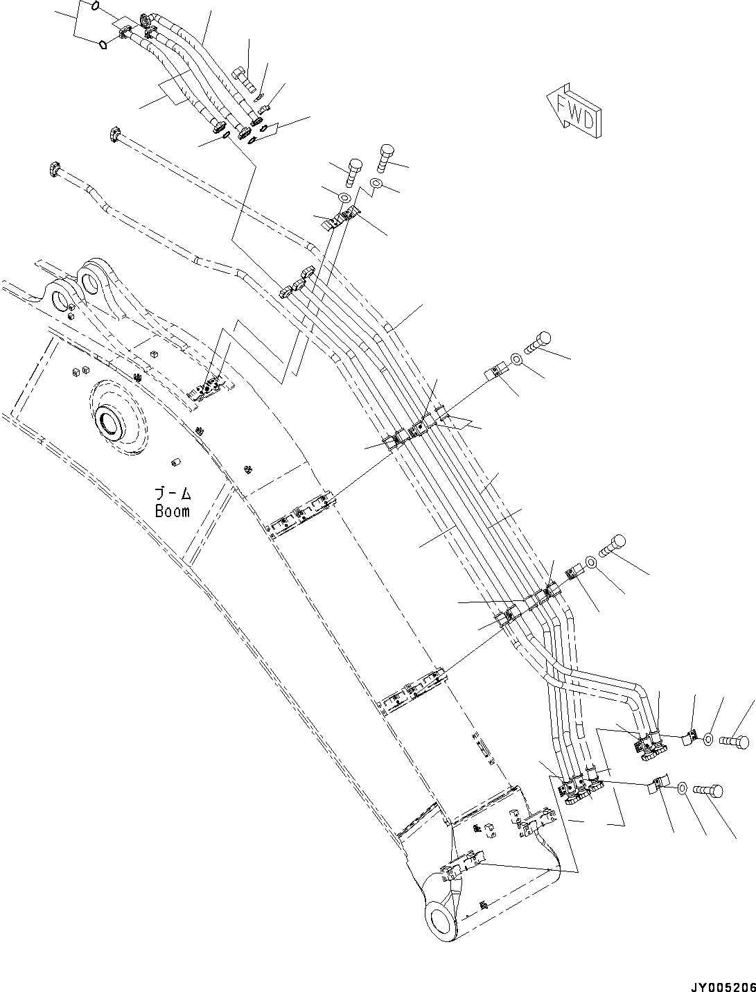 Схема запчастей Komatsu PC400LC-8 - СТРЕЛА, ЦИЛИНДР РУКОЯТИТРУБЫ (№7-779) СТРЕЛА, 7MM УСИЛ. ТИП, -НАВЕСН. ОБОРУД