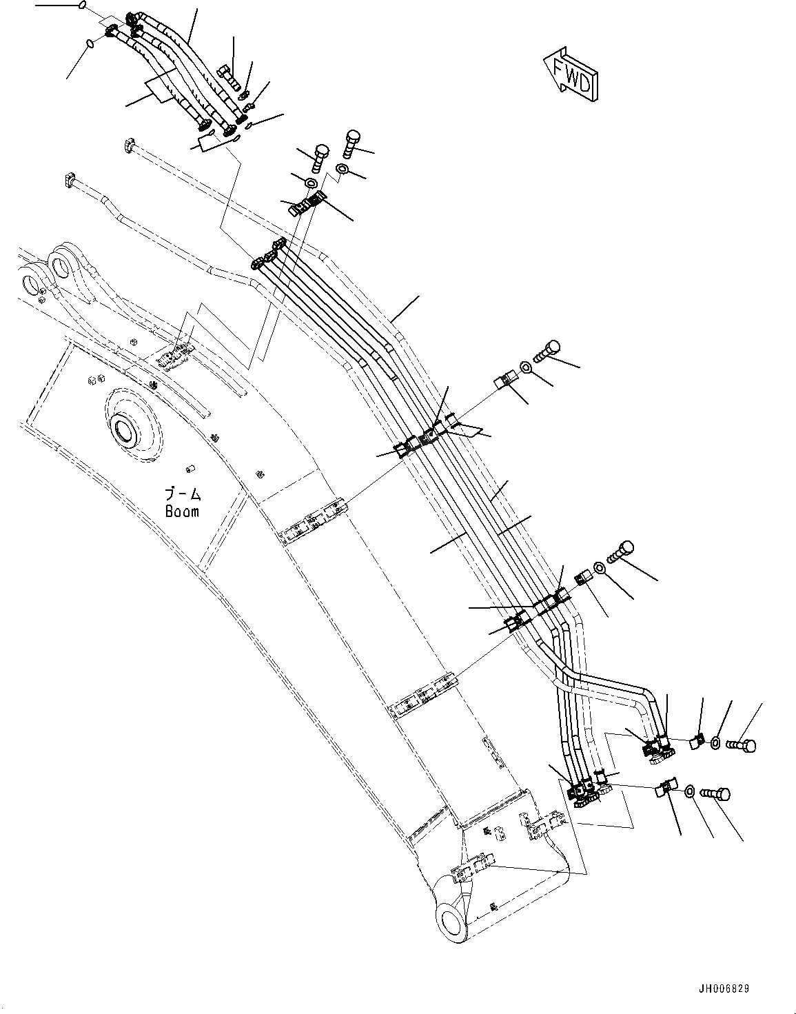 Схема запчастей Komatsu PC400LC-8 - СТРЕЛА, ЦИЛИНДР РУКОЯТИТРУБЫ (№779-) СТРЕЛА, 7MM, KUK, ДЛЯ БЫСТРОСЪЕМН. МЕХ-М, KAL