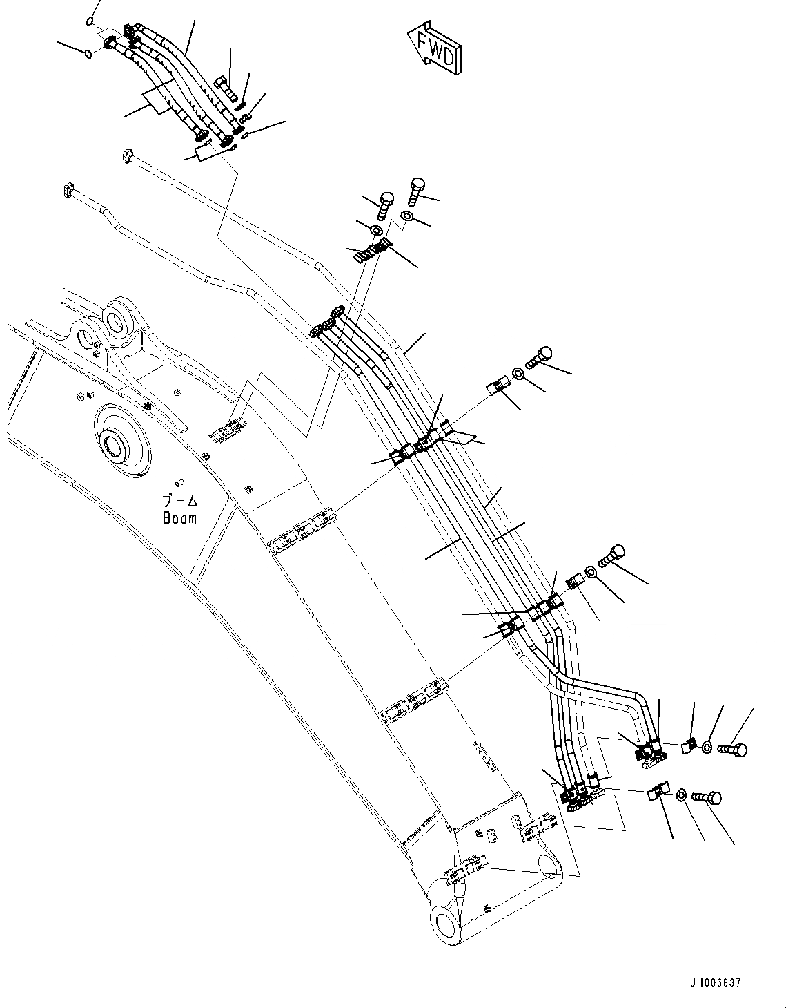 Схема запчастей Komatsu PC400LC-8 - СТРЕЛА, ЦИЛИНДР РУКОЯТИТРУБЫ (№779-) СТРЕЛА, 7MM, ДЛЯ БЫСТРОСЪЕМН. МЕХ-М, KAL