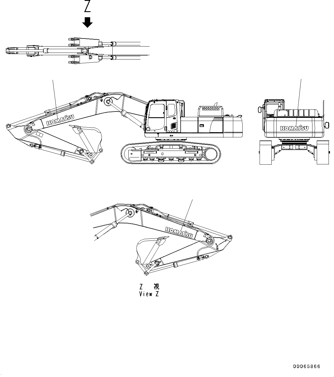Схема запчастей Komatsu PC400LC-8 - ЛОГОТИП KOMATSU(№7-) KOMATSU ЛОГОТИП, ДОПОЛН.