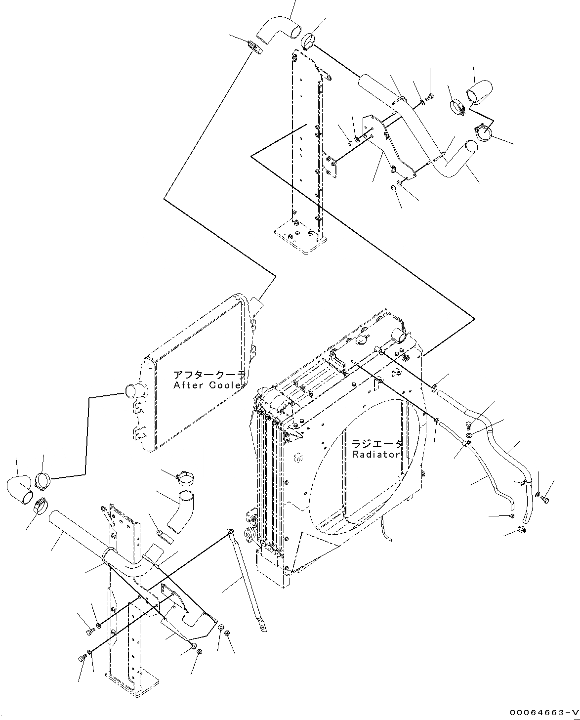 Схема запчастей Komatsu PC400-8 - СИСТЕМА ОХЛАЖДЕНИЯ, (/7) (№7-798) СИСТЕМА ОХЛАЖДЕНИЯ, АВТОМАТИЧ. КОНДИЦ. ВОЗДУХА, БОЛ. WIND QUANTITY
