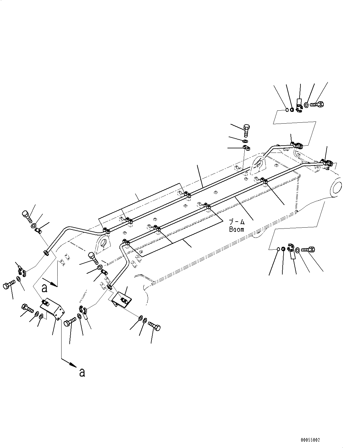 Схема запчастей Komatsu PC400-8 - СТРЕЛА, ЦИЛИНДР КОВША НИЖН. ТРУБЫ (/) (№7-78) СТРЕЛА, ПРЯМАЯ ЛОПАТА CONFIGURATION