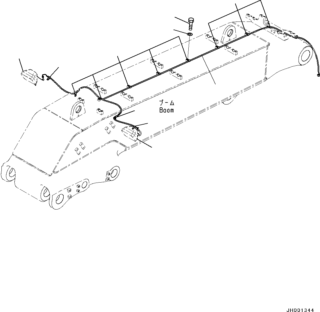 Схема запчастей Komatsu PC400-8 - СТРЕЛА, ЛАМПА РАБОЧ. ОСВЕЩЕНИЯ ПРОВОДКА (№7-) СТРЕЛА, ПРЯМАЯ ЛОПАТА CONFIGURATION, EXTREME ХОЛОДН. AREA СПЕЦ-ЯIFICATION (- DEG C)