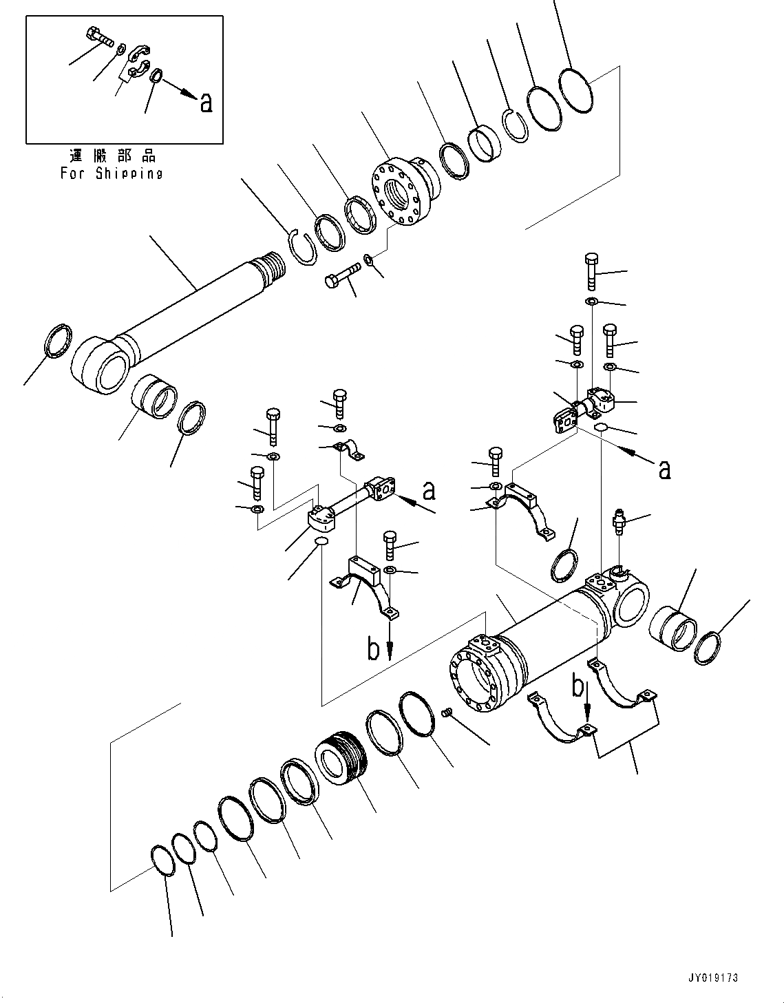 Схема запчастей Komatsu PC400-8 - НИЖН. ГИДРОЦИЛИНДР КОВША, ЦИЛИНДР ПРАВ. (№7-) НИЖН. ГИДРОЦИЛИНДР КОВША