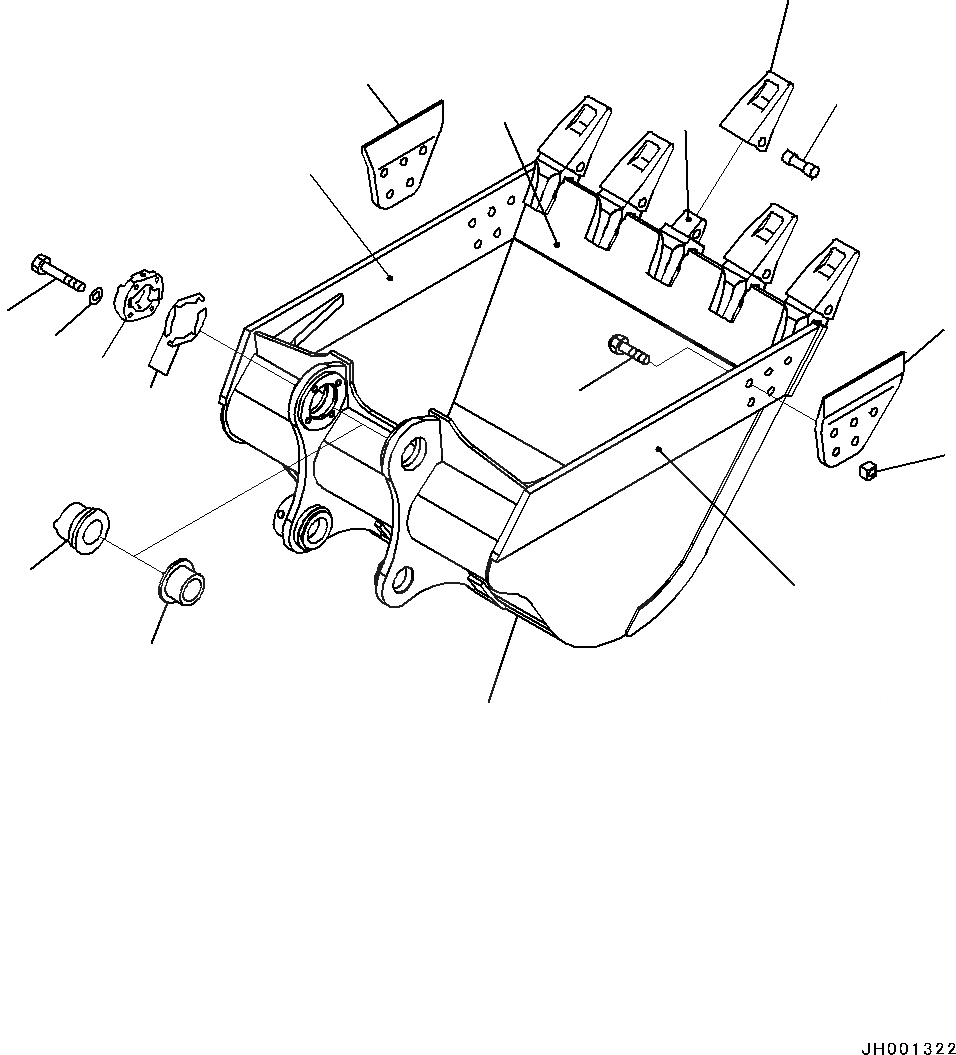 Схема запчастей Komatsu PC400-8 - ЭКСКАВАТ. КОВШ, КОВШ И БОКОРЕЗЫ (№7-) ЭКСКАВАТ. КОВШ, .9M, 7MM, ГОРИЗОНТАЛЬН. ПАЛЕЦ, С БОКОРЕЗЫ, С КРЮК, С ADUSTING