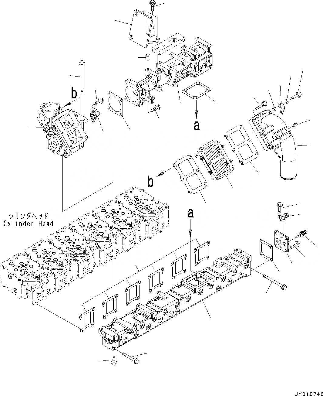 Схема запчастей Komatsu SAA6D125E-5F - ТРУБОПРОВОД ВПУСКА ВОЗДУХА И СОЕДИН-Е, (№-) ТРУБОПРОВОД ВПУСКА ВОЗДУХА И СОЕДИН-Е, СОЕДИНИТЕЛЬН. ЧАСТИ