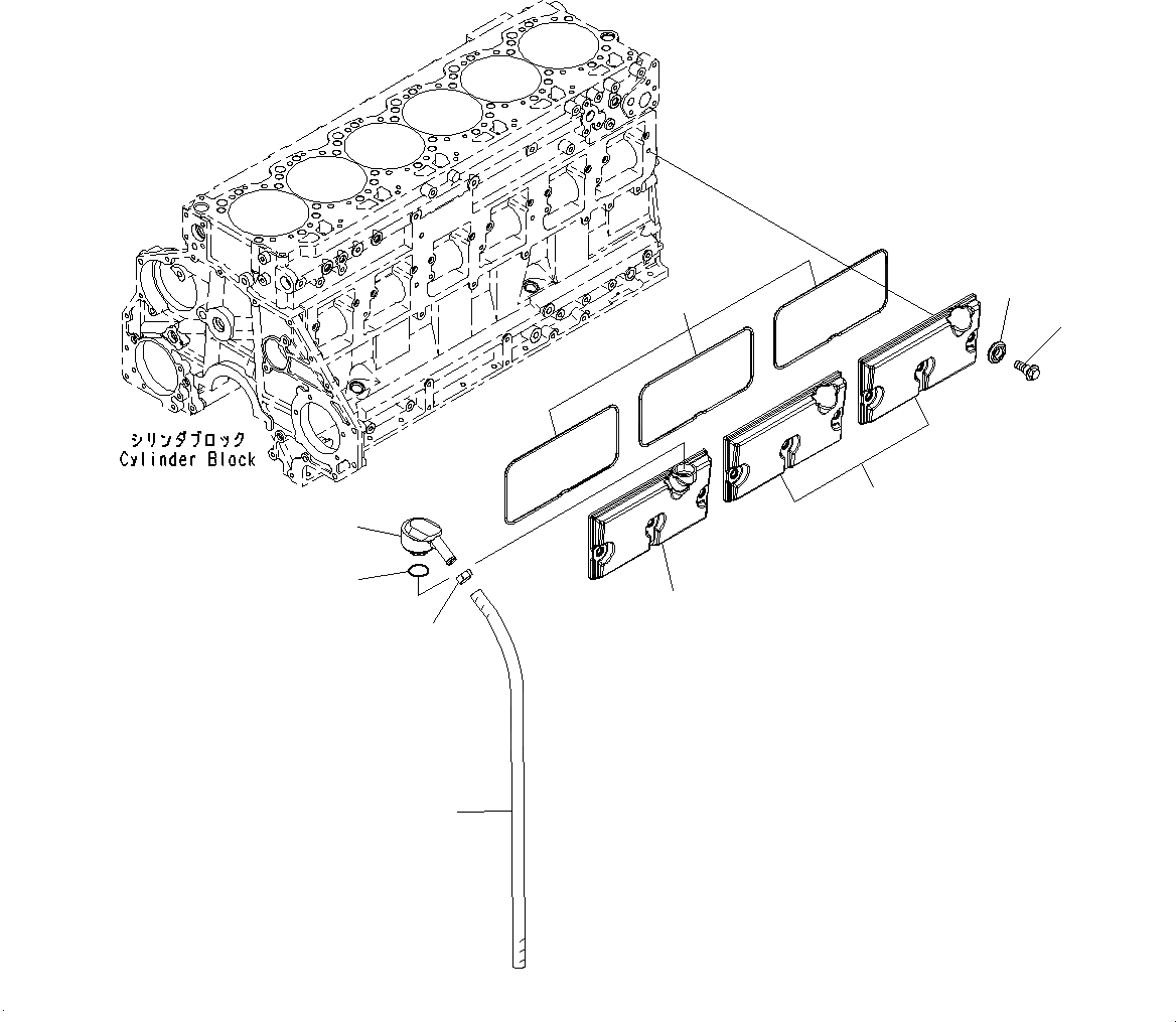 Схема запчастей Komatsu SAA6D125E-5F - КРЫШКА ТОЛКАТЕЛЕЙ КЛАПАНА, (№-9) КРЫШКА ТОЛКАТЕЛЕЙ КЛАПАНА, С САПУН
