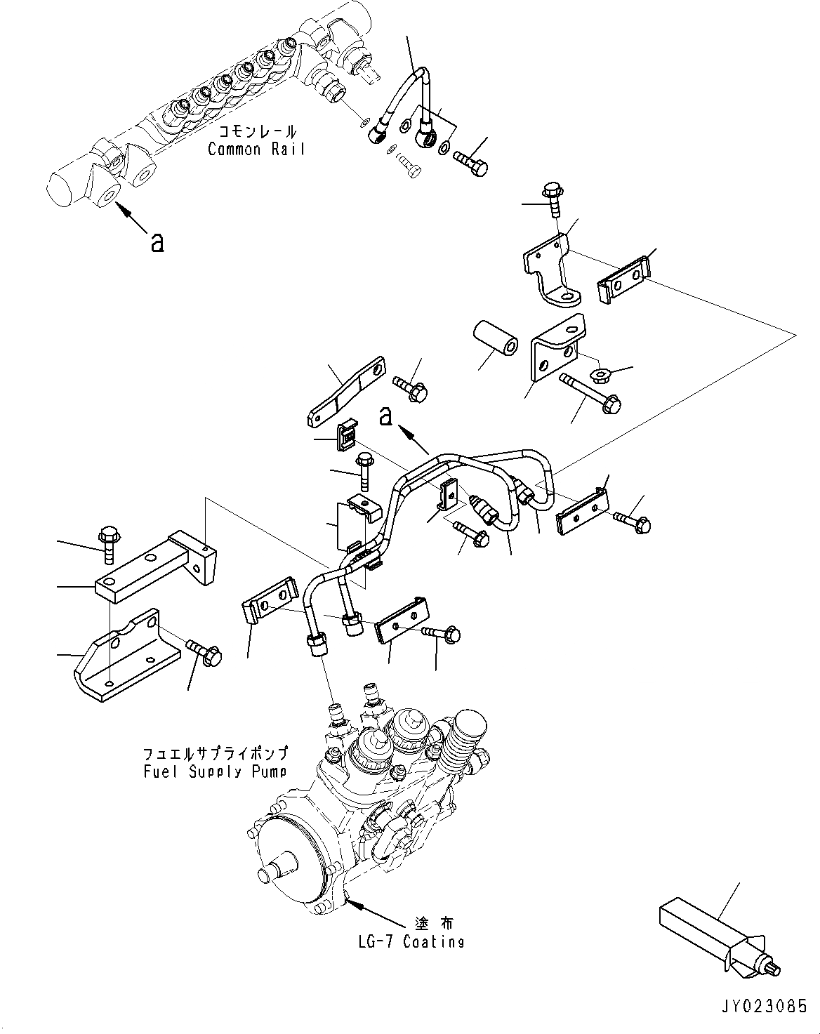 Схема запчастей Komatsu SAA6D125E-5F - ТОПЛИВН. НАСОС, ТРУБЫ (№-) ТОПЛИВН. НАСОС