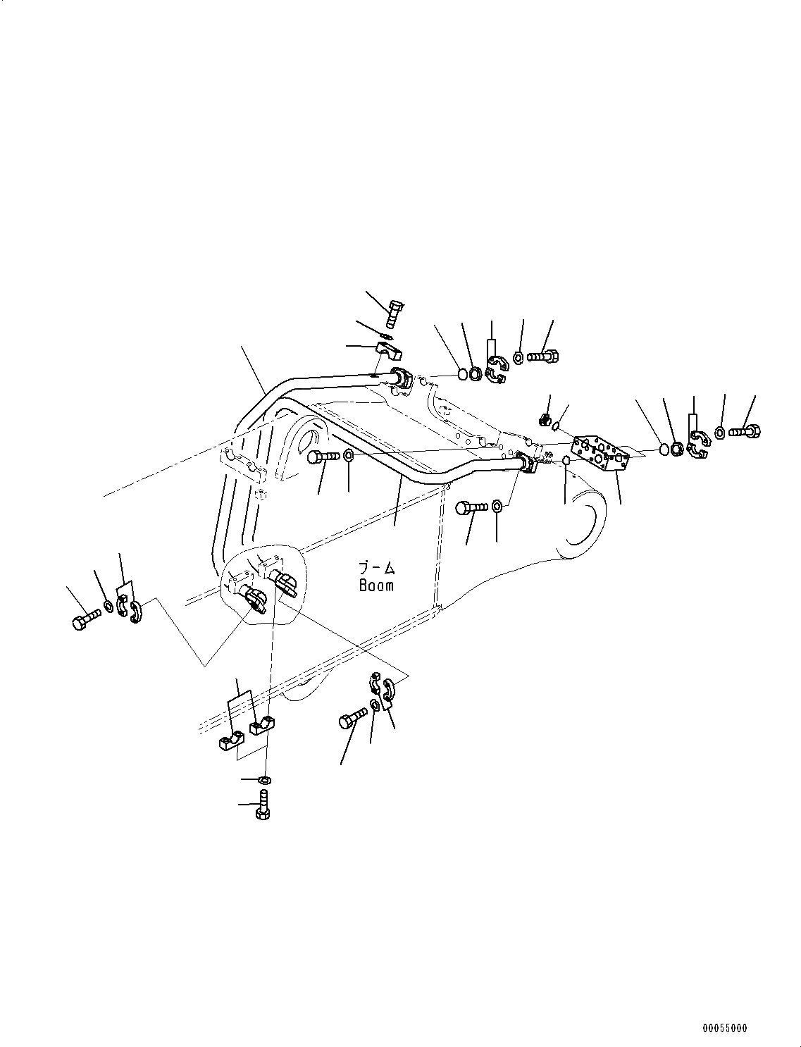 Схема запчастей Komatsu PC400-8R - СТРЕЛА, ЦИЛИНДР РУКОЯТИТРУБЫ (№7-) СТРЕЛА, ПРЯМАЯ ЛОПАТА CONFIGURATION