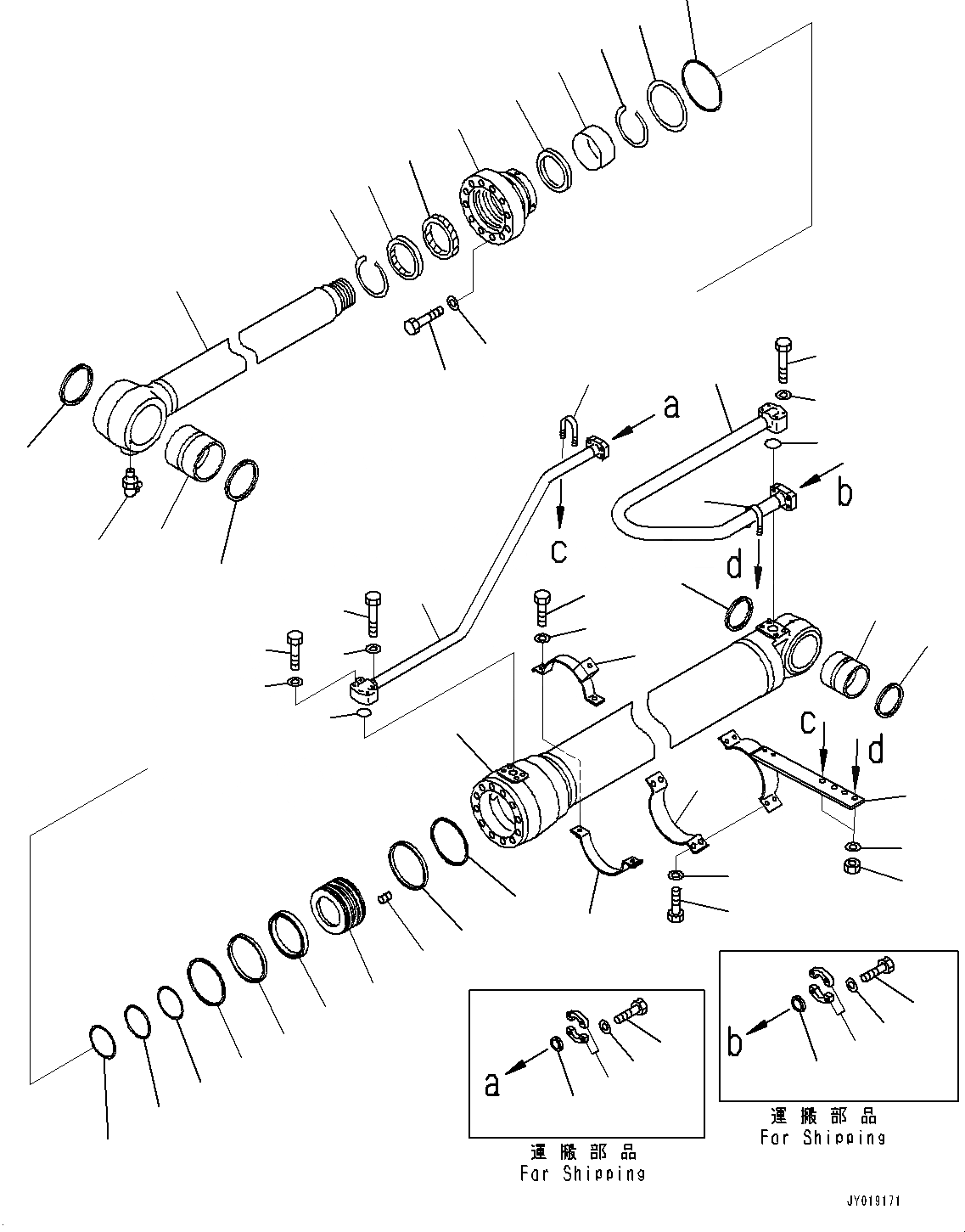 Схема запчастей Komatsu PC400-8R - РУКОЯТЬ, ЦИЛИНДР ПРАВ. (№7-) РУКОЯТЬ, ПРЯМАЯ ЛОПАТА CONFIGURATION