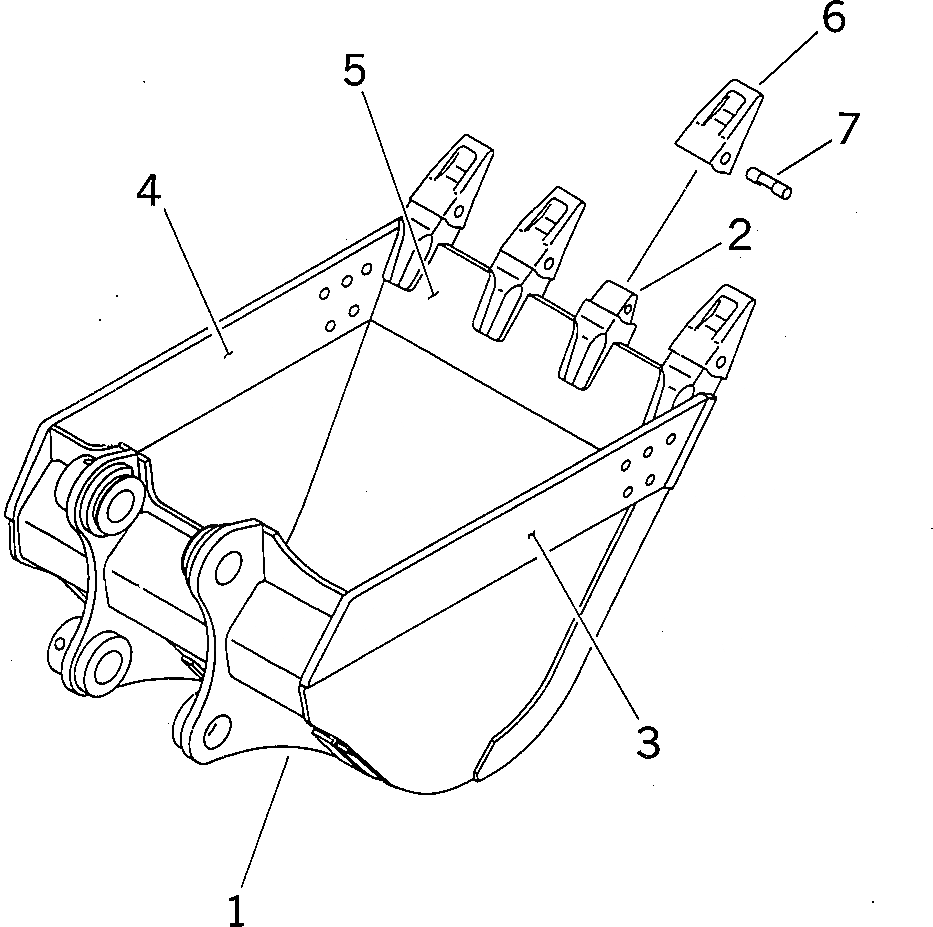 Схема запчастей Komatsu PC400-8R - ЭКСКАВАТ. КОВШ, КОВШ (№7-) ЭКСКАВАТ. КОВШ, .M, 7MM, ГОРИЗОНТАЛЬН. ПАЛЕЦ