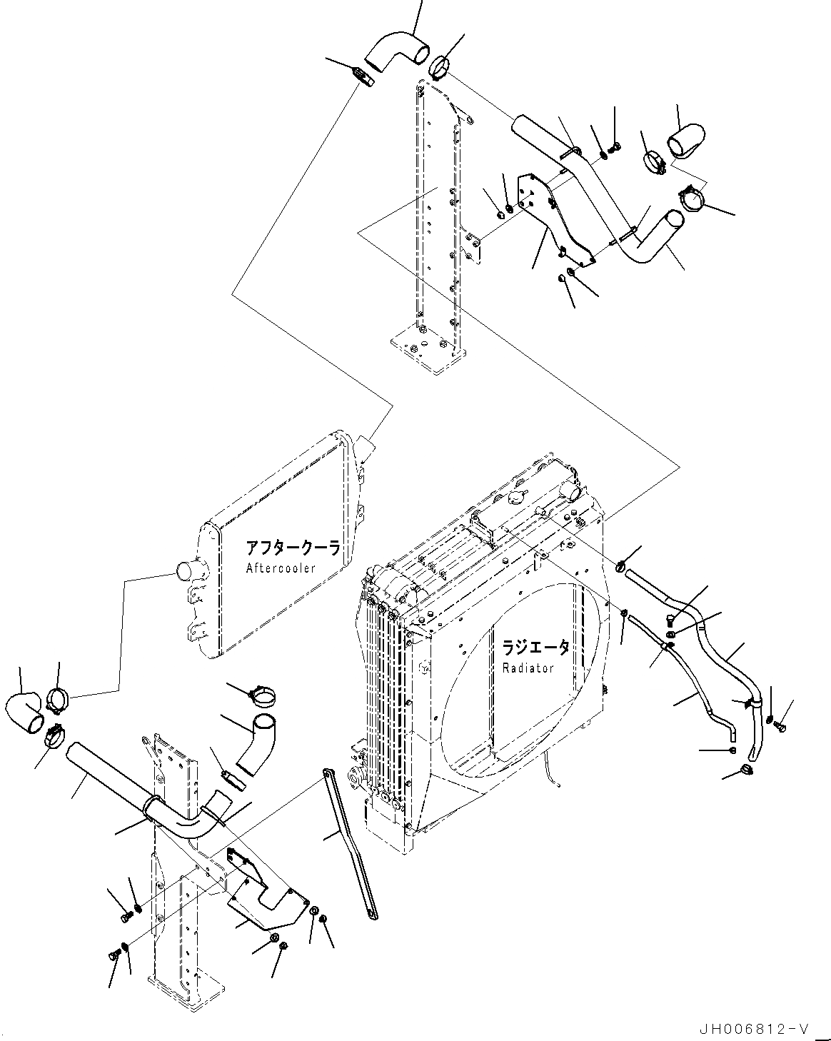 Схема запчастей Komatsu PC400LC-8R - СИСТЕМА ОХЛАЖДЕНИЯ, (/7) (№78-) СИСТЕМА ОХЛАЖДЕНИЯ