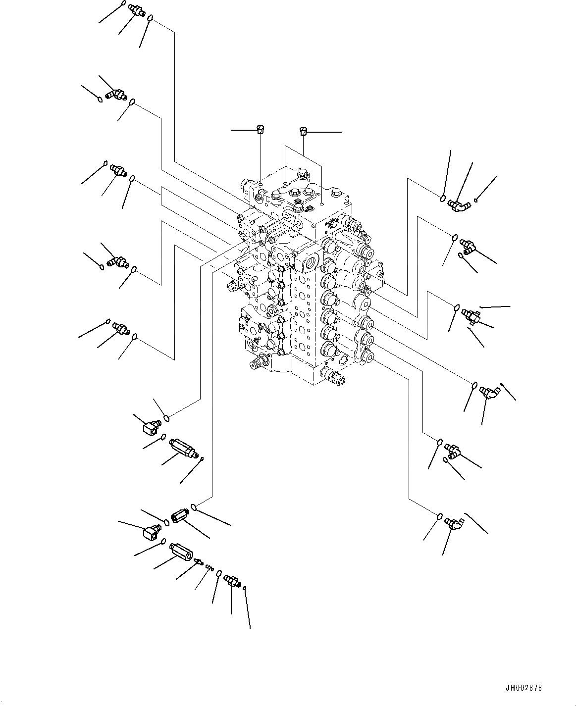 Схема запчастей Komatsu PC400LC-8R - УПРАВЛЯЮЩ. КЛАПАН, УПРАВЛЯЮЩ. КЛАПАН КОМПОНЕНТЫ (/) (№7-) УПРАВЛЯЮЩ. КЛАПАН, ДЛЯ ИНДОНЕЗИЯ