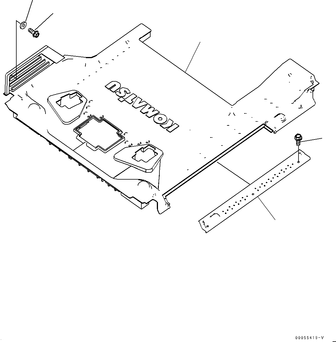 Схема запчастей Komatsu PC400LC-8R - ПОКРЫТИЕ ПОЛА(№7-) ПОЛ МАТЕРИАЛ, -АКТУАТОР