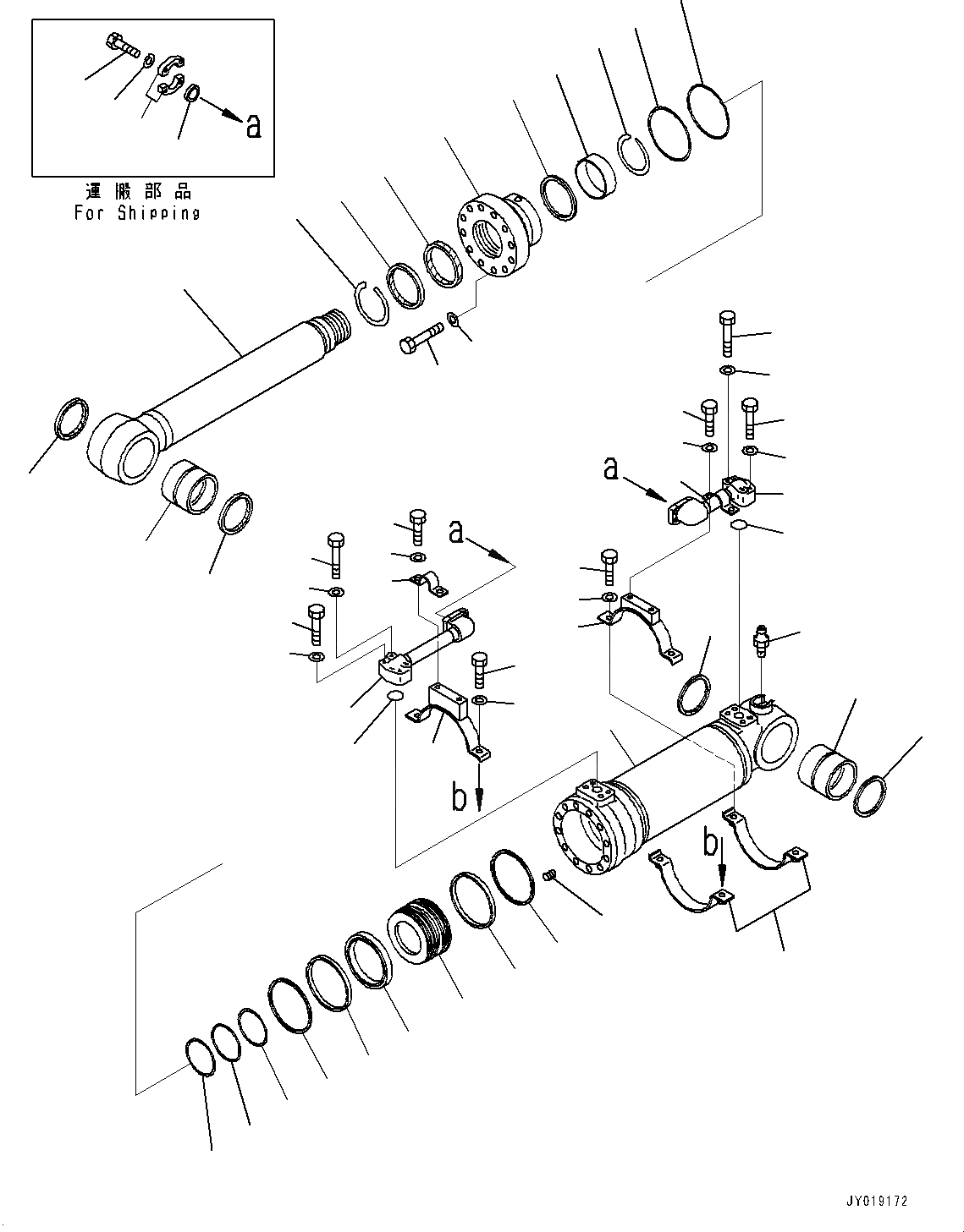 Схема запчастей Komatsu PC400LC-8R - НИЖН. ГИДРОЦИЛИНДР КОВША, ЦИЛИНДР ЛЕВ. (№7-) НИЖН. ГИДРОЦИЛИНДР КОВША