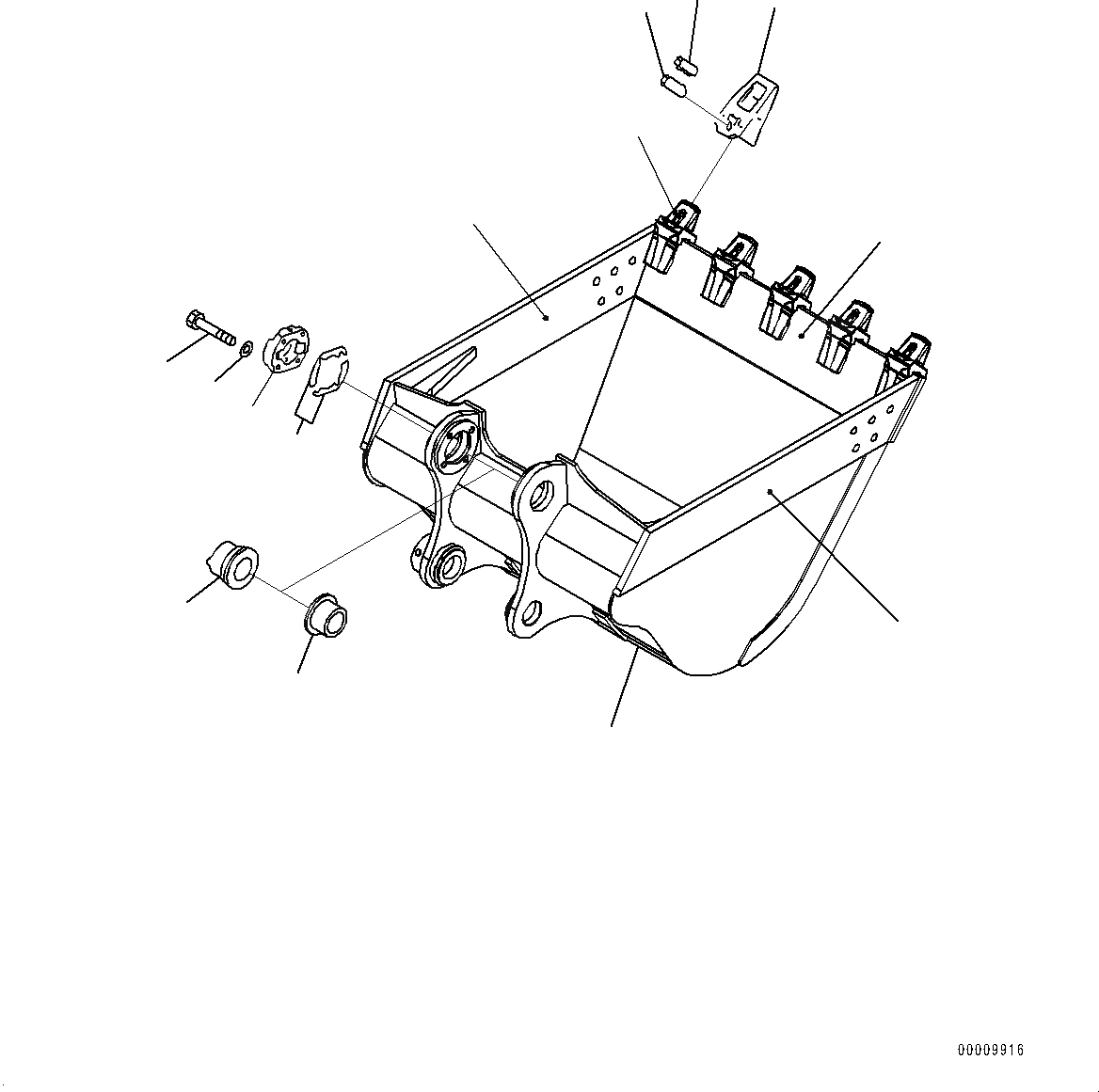 Схема запчастей Komatsu PC400LC-8R - ЭКСКАВАТ. КОВШ, КОВШ (№7-) ЭКСКАВАТ. КОВШ, .9M, 7MM, ВЕРТИКАЛЬН. ПАЛЕЦ, С КРЮК, С ADUSTING