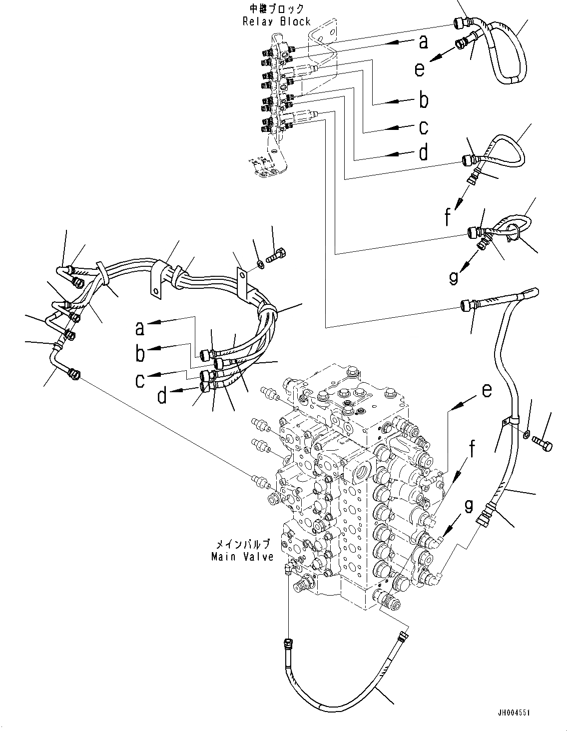 Схема запчастей Komatsu PC450-8 - ПРОПОРЦИОНАЛЬН. PRESSURE УПРАВЛ-Е (PPC) КЛАПАН ТРУБЫ, (№7-7) ПРОПОРЦИОНАЛЬН. PRESSURE УПРАВЛ-Е (PPC) КЛАПАН ТРУБЫ, ДЛЯ CHINA