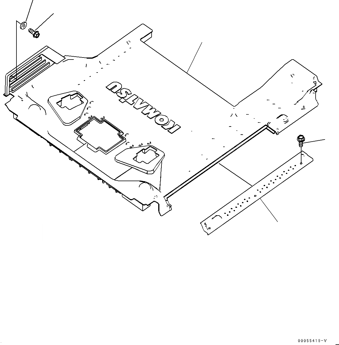 Схема запчастей Komatsu PC450-8 - ПОКРЫТИЕ ПОЛА(№7-) ПОЛ МАТЕРИАЛ, -АКТУАТОР