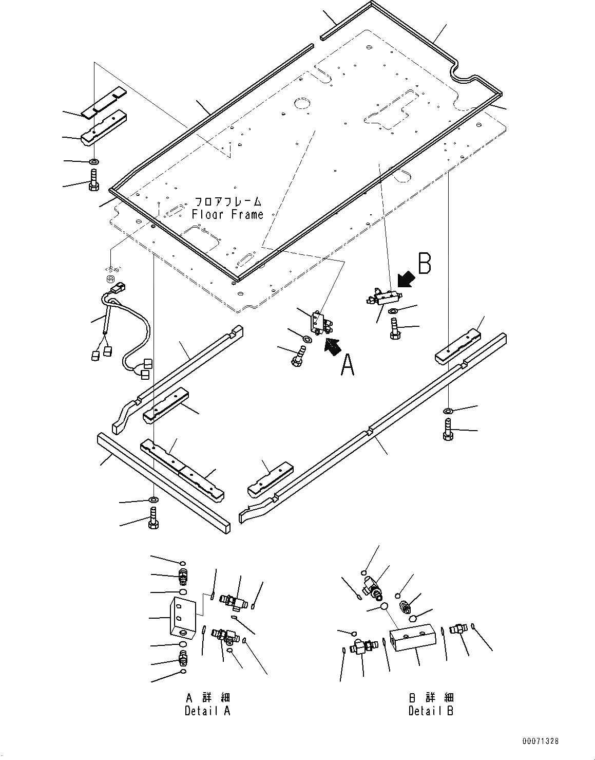 Схема запчастей Komatsu PC450-8 - КАБИНА, ПОЛ, P, T БЛОК И УПЛОТНЕНИЕ (№7-) КАБИНА, КАБИНА ROPS, ПЕРЕДН. ФИКС. ОКНА, С -ДОПОЛН. АКТУАТОР ТРУБЫ, АККУМУЛЯТОР, МАСТЕР КЛЮЧ, KOMTRAX