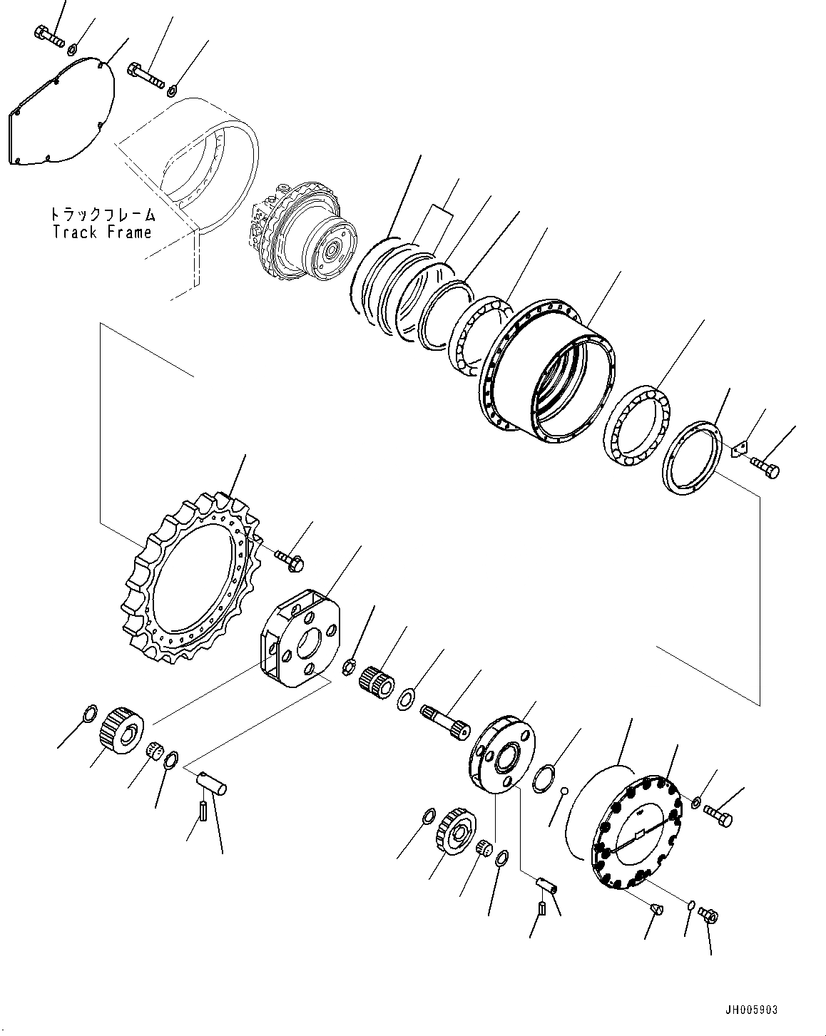 Схема запчастей Komatsu PC450-8 - МОТОР ХОДА И КОНЕЧНАЯ ПЕРЕДАЧА, КОНЕЧНАЯ ПЕРЕДАЧА (№7788-) МОТОР ХОДА И КОНЕЧНАЯ ПЕРЕДАЧА