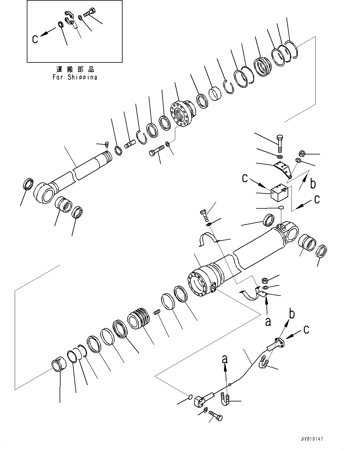 Схема запчастей Komatsu PC450-8R - ЦИЛИНДР РУКОЯТИ(№7-) ЦИЛИНДР РУКОЯТИ, ЧАС. СИСТ. СМАЗКИ ТИП, ДЛЯ .M РУКОЯТЬ