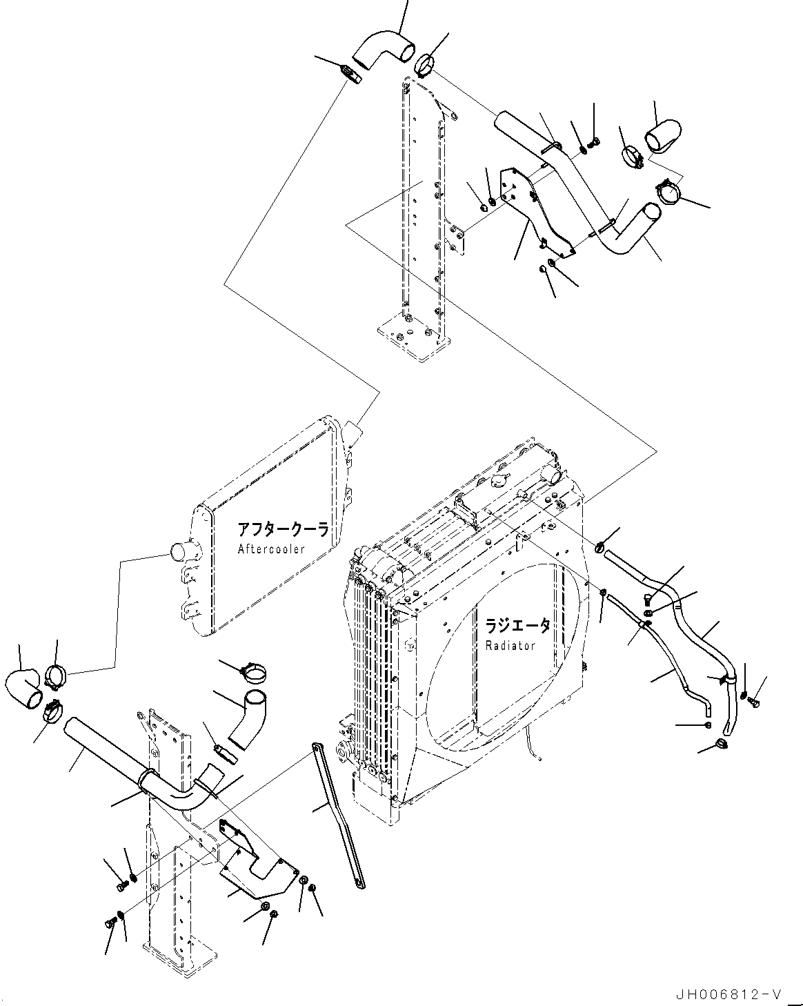 Схема запчастей Komatsu PC450LC-8 - СИСТЕМА ОХЛАЖДЕНИЯ, (/7) (№78-) СИСТЕМА ОХЛАЖДЕНИЯ