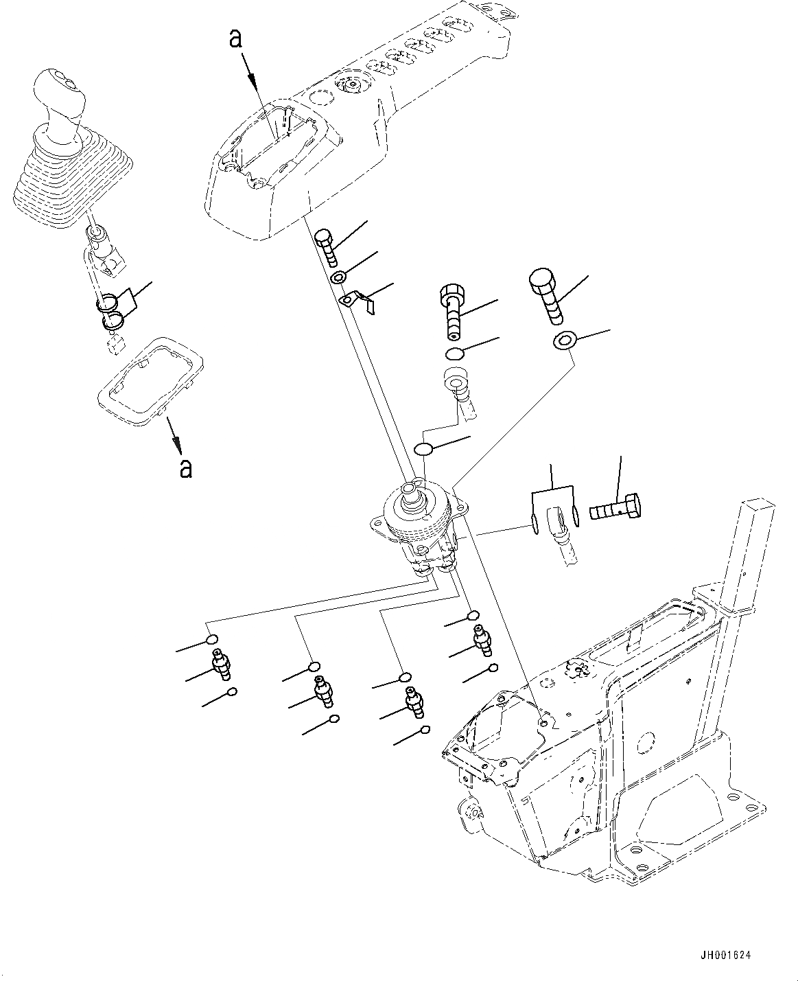Схема запчастей Komatsu PC450LC-8 - КАБИНА, РЫЧАГ ПРАВ. ГРУППА (№7-) КАБИНА, ЕС ARRANGEMENT