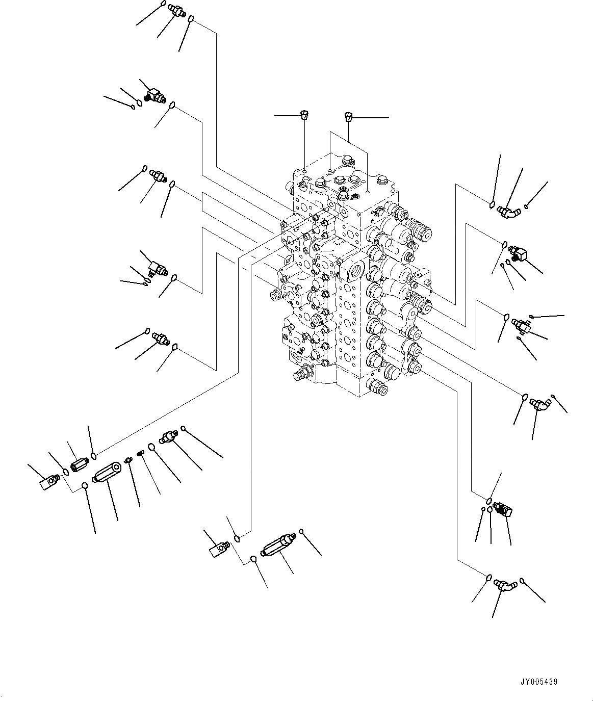Схема запчастей Komatsu PC450LC-8R - УПРАВЛЯЮЩ. КЛАПАН, УПРАВЛЯЮЩ. КЛАПАН КОМПОНЕНТЫ (/) (№7-) УПРАВЛЯЮЩ. КЛАПАН, -ДОПОЛН. АКТУАТОР ТРУБЫ, АККУМУЛЯТОР