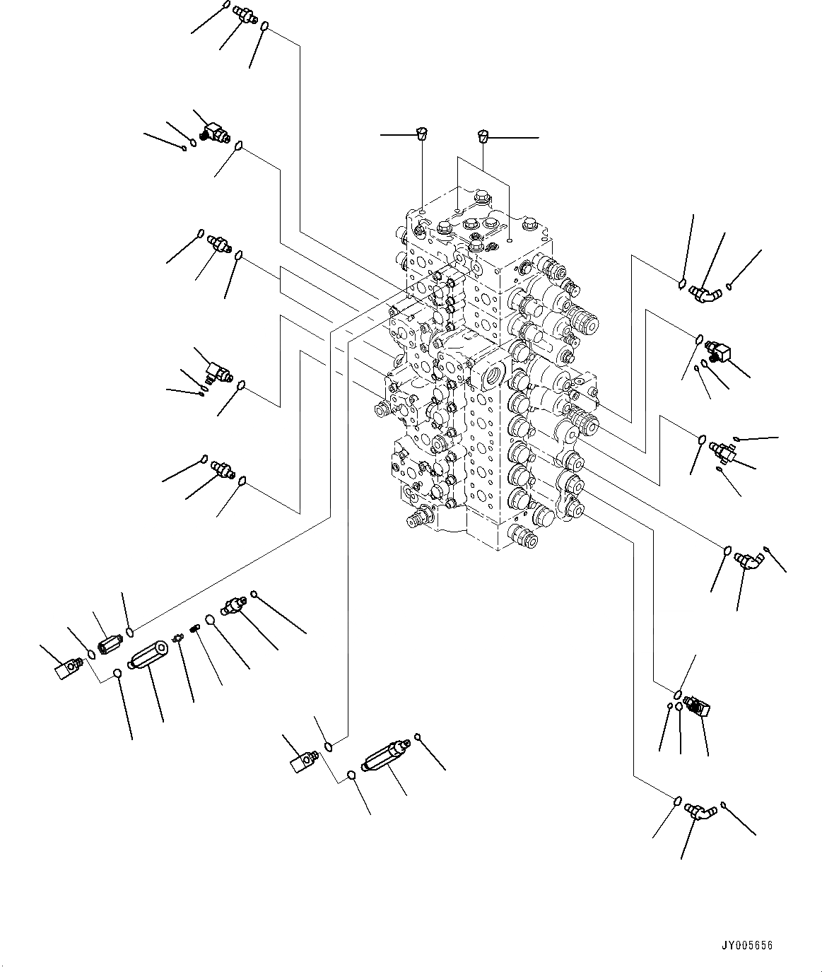 Схема запчастей Komatsu PC450LC-8R - УПРАВЛЯЮЩ. КЛАПАН, УПРАВЛЯЮЩ. КЛАПАН КОМПОНЕНТЫ (/) (№7-) УПРАВЛЯЮЩ. КЛАПАН, -ДОПОЛН. АКТУАТОР ТРУБЫ, АККУМУЛЯТОР
