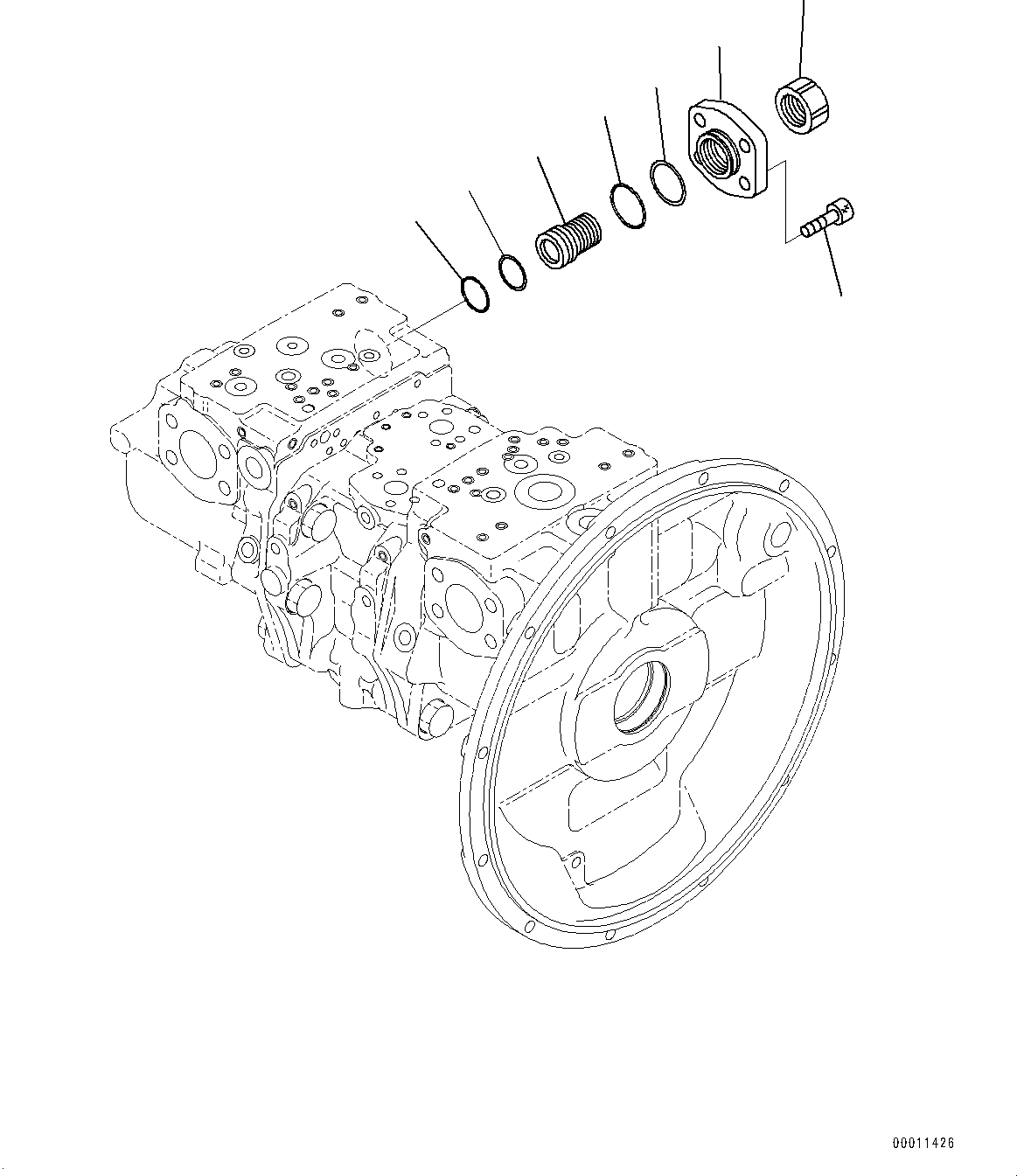 Схема запчастей Komatsu PC450LC-8R - ПОРШЕНЬ НАСОС, ВНУТР. ЧАСТИ (9/) (№7-78) ПОРШЕНЬ НАСОС