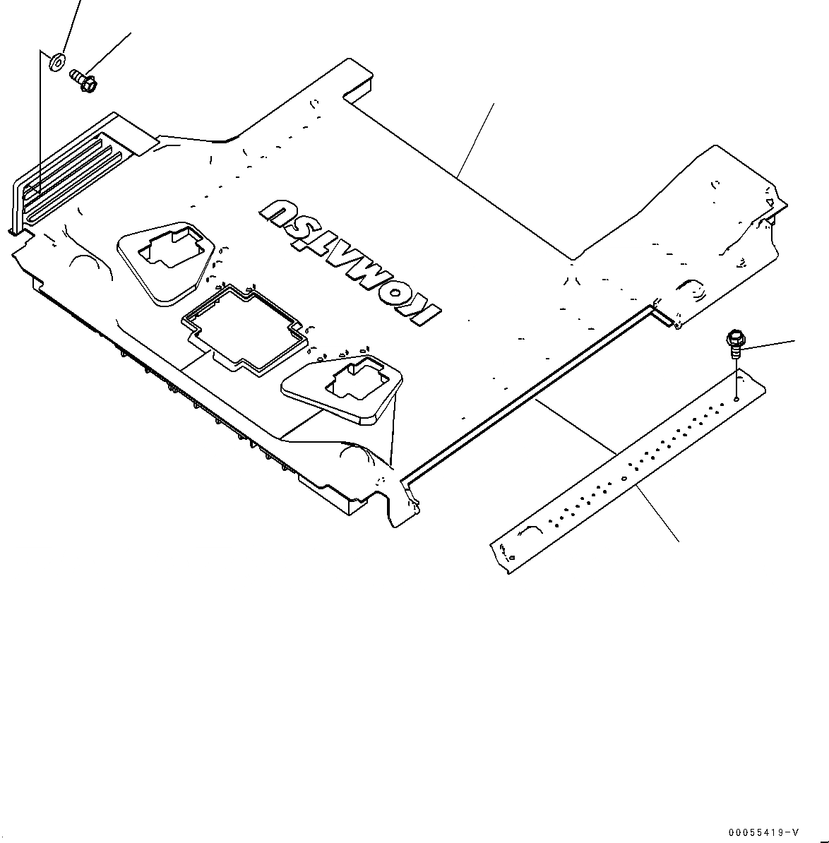 Схема запчастей Komatsu PC450LC-8R - ПОКРЫТИЕ ПОЛА(№7-) ПОЛ МАТЕРИАЛ, -АКТУАТОР