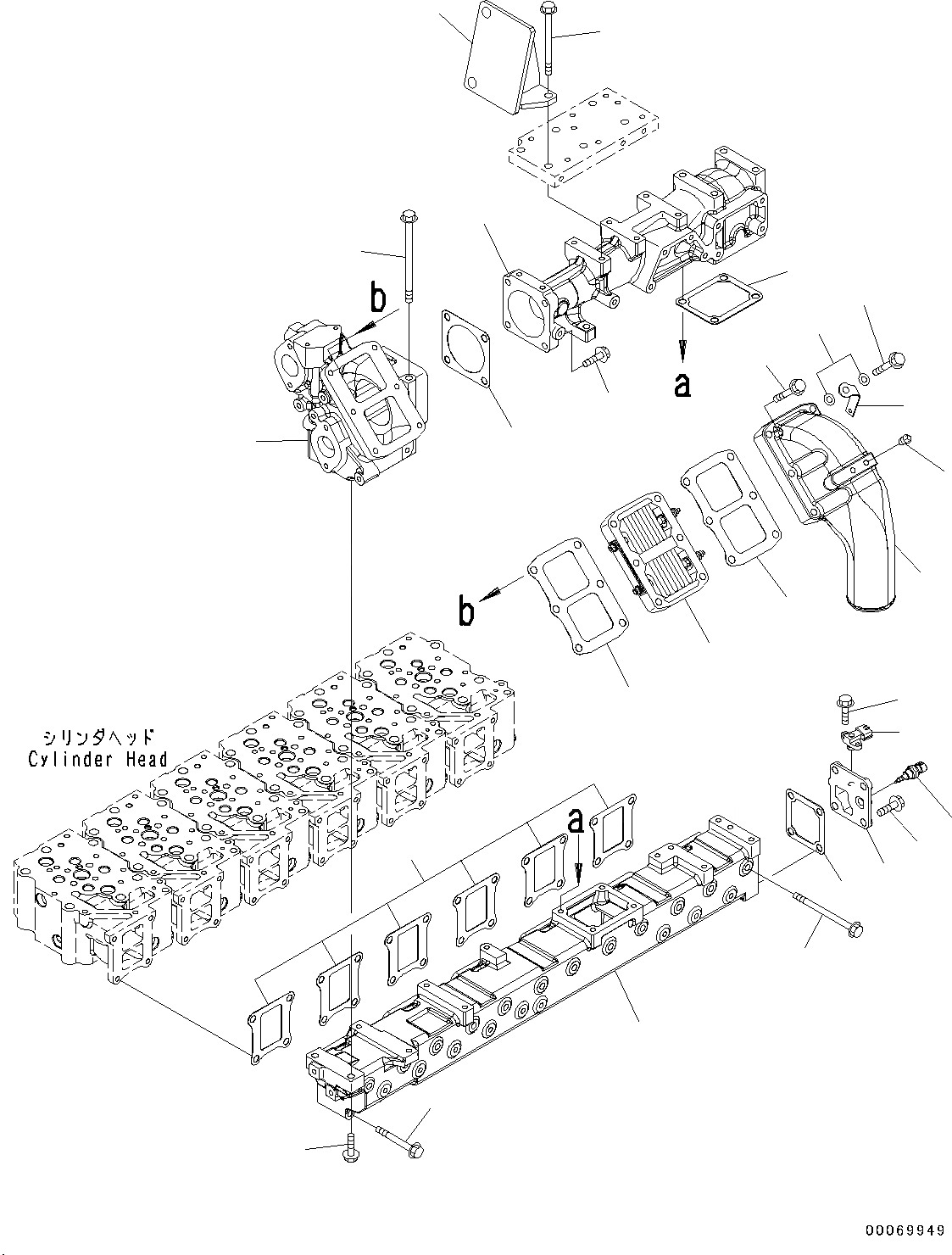 Схема запчастей Komatsu SAA6D125E-5-FR - ТРУБОПРОВОД ВПУСКА ВОЗДУХА (№-8) ТРУБОПРОВОД ВПУСКА ВОЗДУХА, СОЕДИНИТЕЛЬН. ЧАСТИ