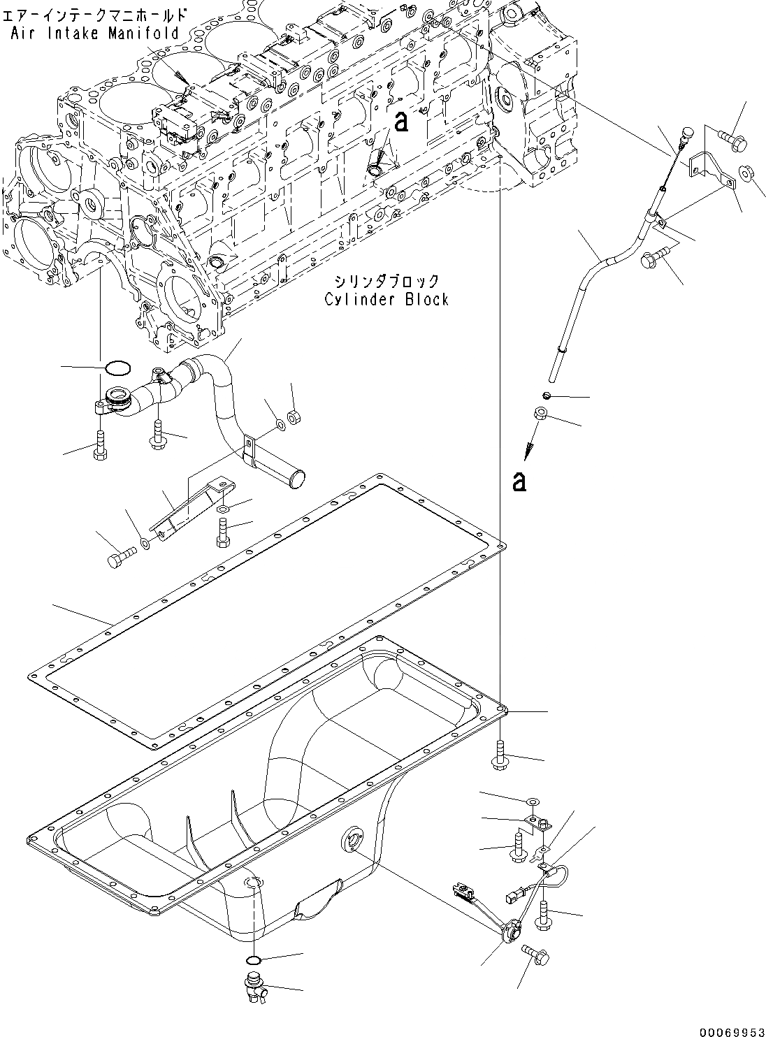 Схема запчастей Komatsu SAA6D125E-5-FR - ПОДДОН ДВИГ-ЛЯ (№-) ПОДДОН ДВИГ-ЛЯ