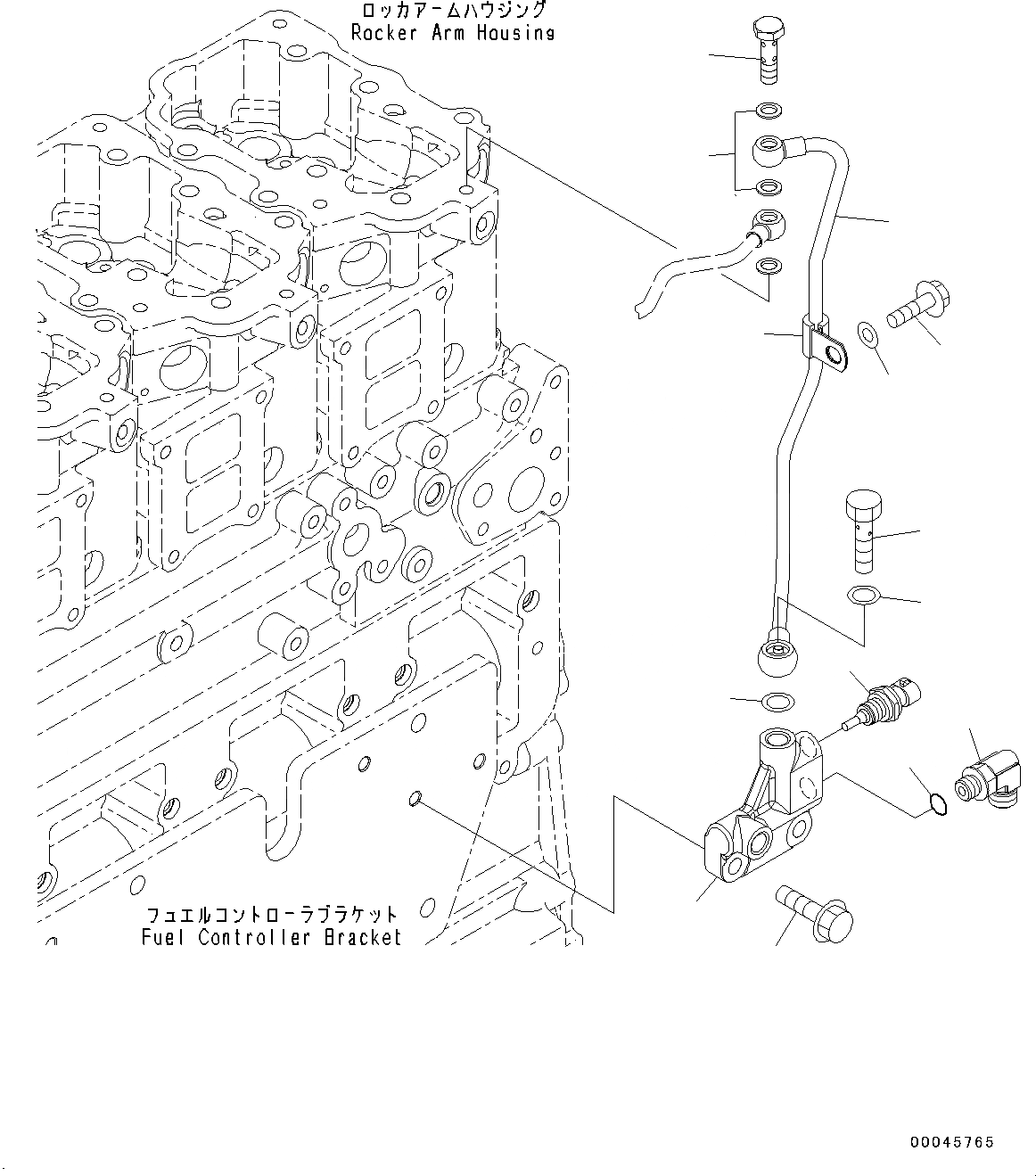 Схема запчастей Komatsu SAA6D125E-5-FR - ВОЗВРАТ ТОПЛИВА (№-) ВОЗВРАТ ТОПЛИВА