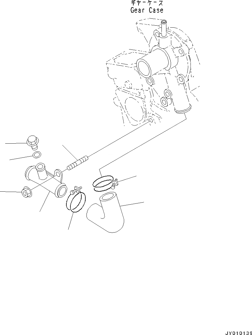 Схема запчастей Komatsu 3D67E-2A - ДВИГАТЕЛЬ, ВОДН. PIPE (№8A7-) ДВИГАТЕЛЬ, ОДИНОЧН. ЭЛЕМЕНТ ТИП