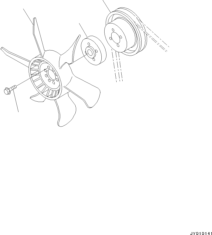 Схема запчастей Komatsu 3D67E-2A - ДВИГАТЕЛЬ, ВЕНТИЛЯТОР (№8A7-) ДВИГАТЕЛЬ, ОДИНОЧН. ЭЛЕМЕНТ ТИП