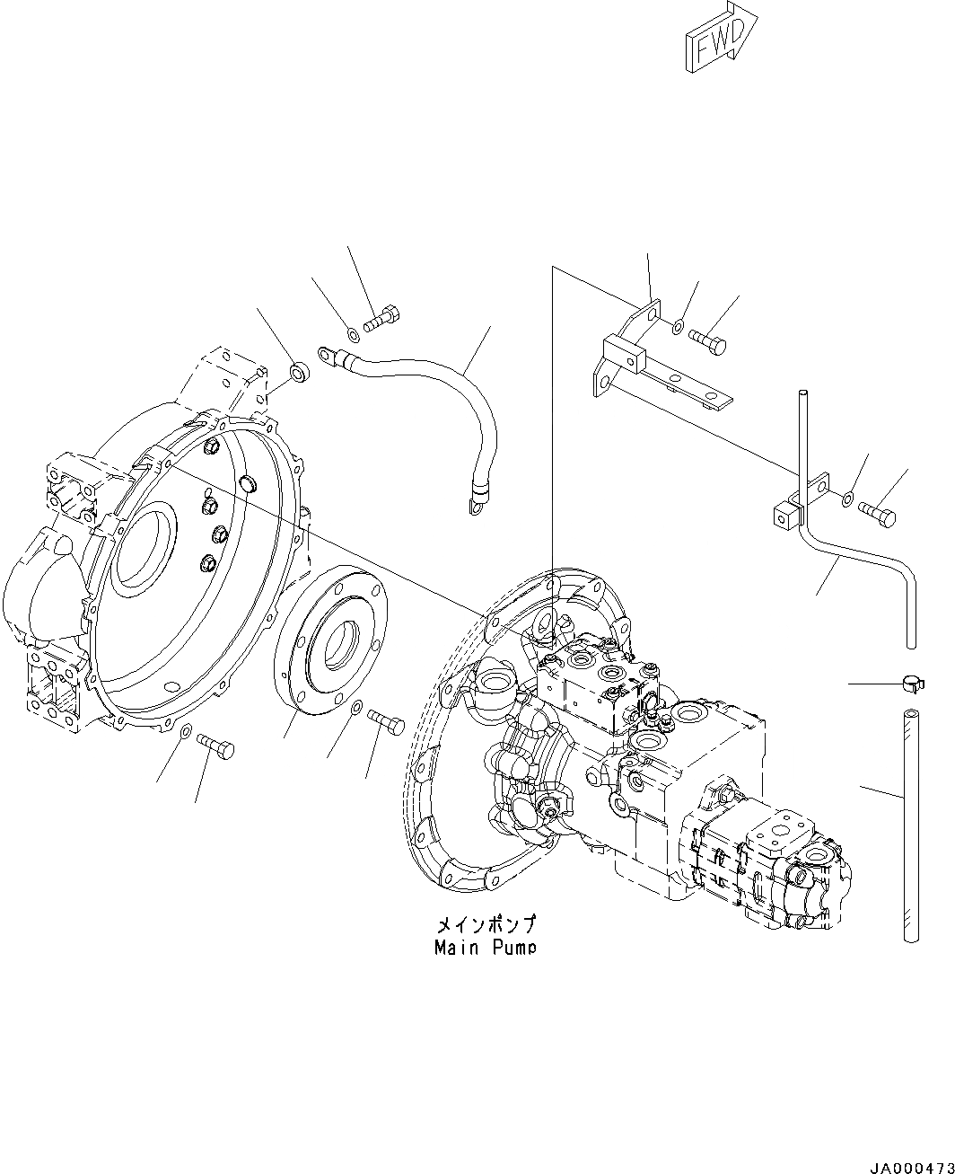 Схема запчастей Komatsu PC78US-8 - СОЕДИНЕНИЕ (№-) СОЕДИНЕНИЕ