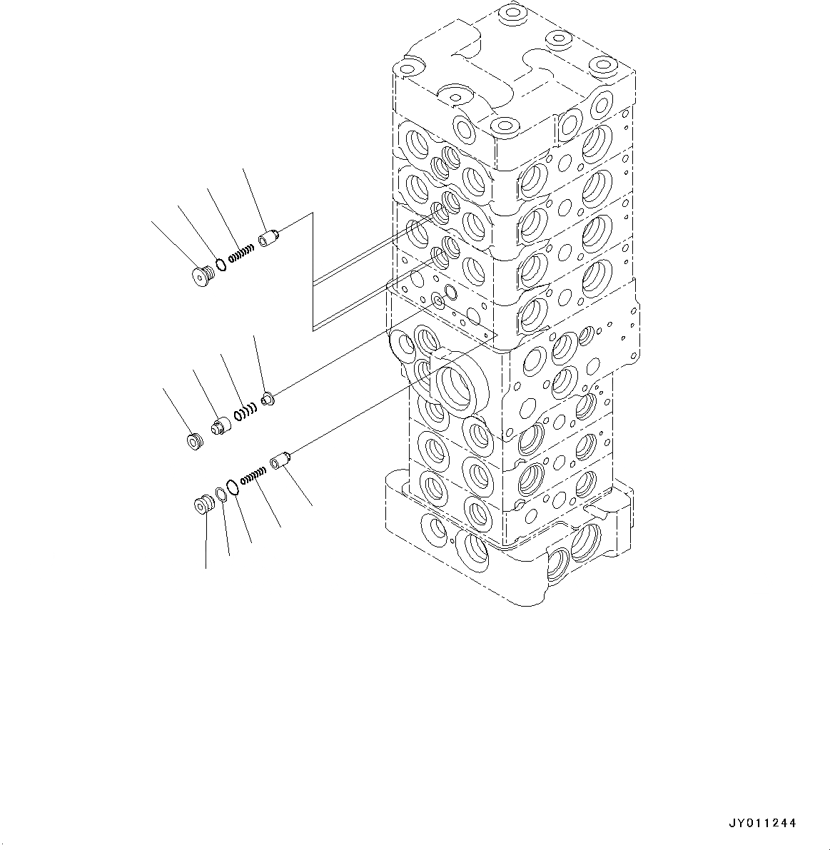 Схема запчастей Komatsu PC78US-8 - УПРАВЛЯЮЩ. КЛАПАН, ВНУТР. ЧАСТИ (/8) (№-) УПРАВЛЯЮЩ. КЛАПАН, С -ДОПОЛН. АКТУАТОР ТРУБЫ