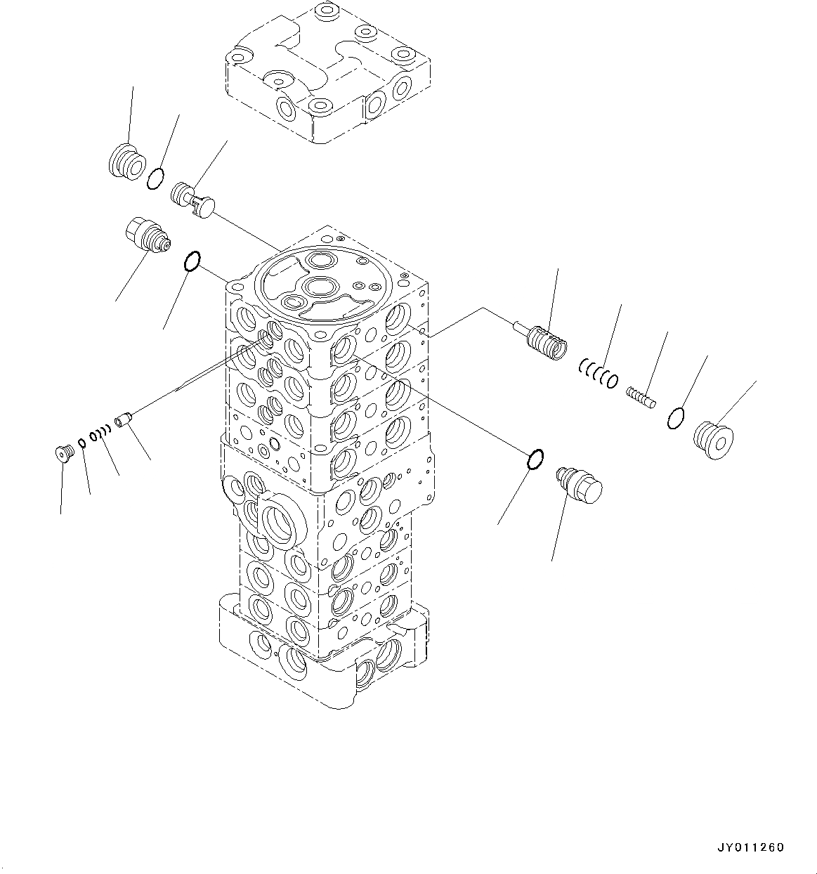 Схема запчастей Komatsu PC78US-8 - УПРАВЛЯЮЩ. КЛАПАН, ВНУТР. ЧАСТИ (8/8) (№-) УПРАВЛЯЮЩ. КЛАПАН, ДЛЯ MACHINE С -СЕРВИСНЫЙ КЛАПАН