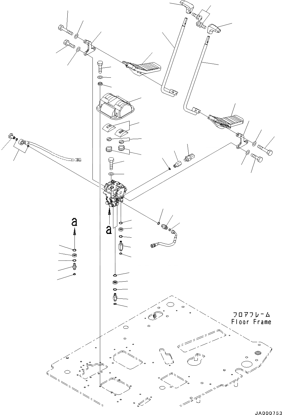 Схема запчастей Komatsu PC78US-8 - ОСНОВН. КОНСТРУКЦИЯ, РЫЧАН УПРАВЛ-Я ХОДОМ И ПЕДАЛЬ ХОДА (№-) ОСНОВН. КОНСТРУКЦИЯ, ДЛЯ MACHINE С С ВОЗД. ПОДВЕСКОЙ СИДЕНЬЕ ОПЕРАТОРА, ДЛЯ MACHINE С DOZER ОТВАЛ, С AM-FM РАДИО ДЛЯ СТРАН ЕСКАНАТ, ASIA A
