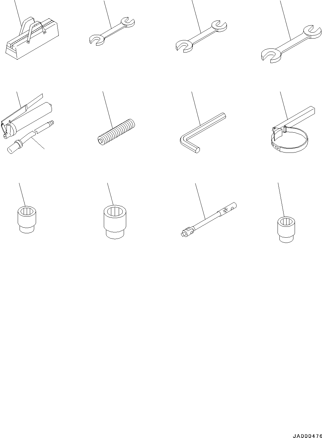 Схема запчастей Komatsu PC78US-8 - ОСНОВН. ИНСТРУМЕНТ SET (№-) ОСНОВН. ИНСТРУМЕНТ SET