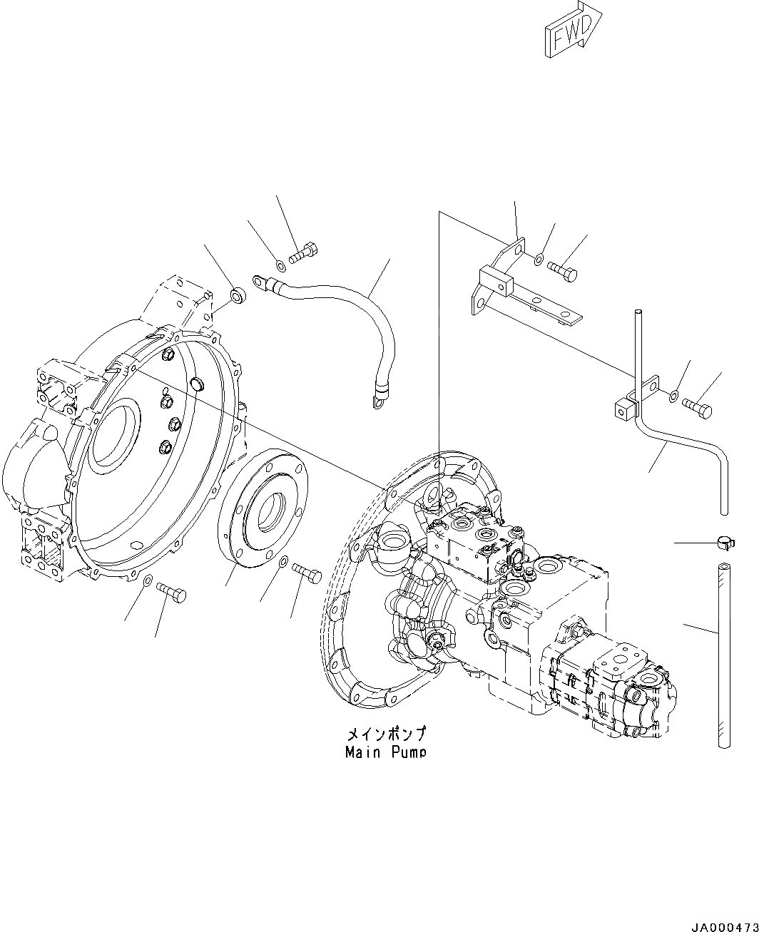 Схема запчастей Komatsu PC78US-8 - СОЕДИНЕНИЕ (№-) СОЕДИНЕНИЕ