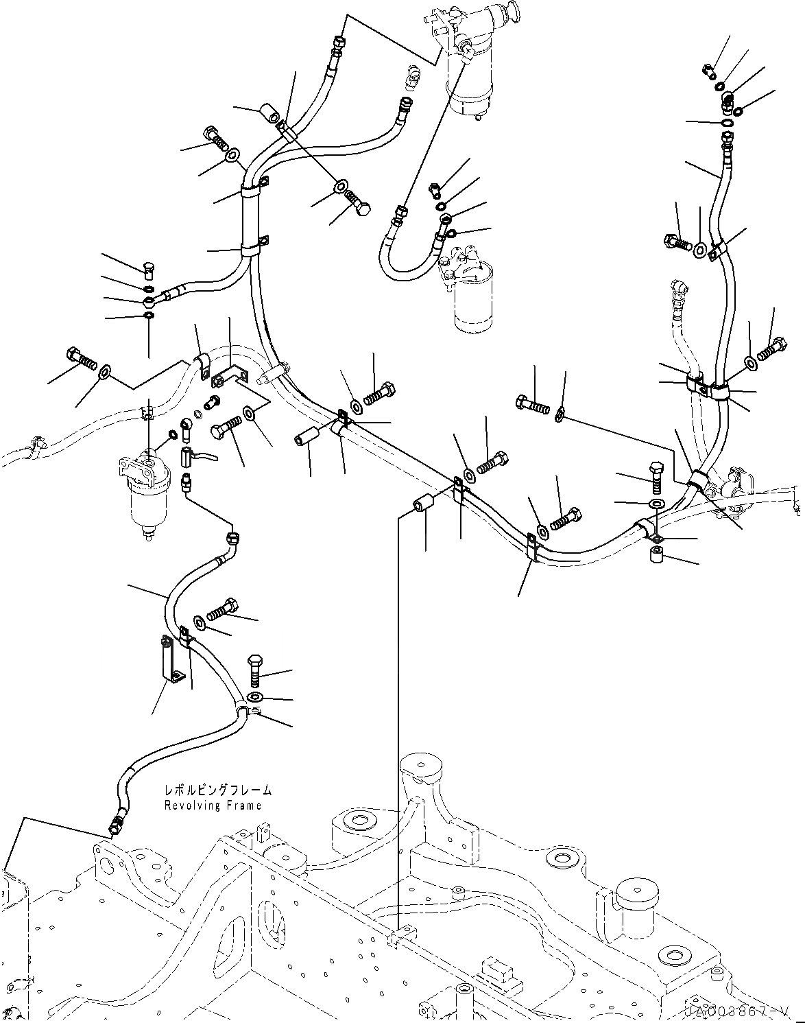 Схема запчастей Komatsu PC78US-8 - ТОПЛИВН. ПОДАЮЩ. ТРУБЫ, ВСАСЫВ. ТРУБЫ (№-8) ТОПЛИВН. ПОДАЮЩ. ТРУБЫ, С ВОДООТДЕЛИТЕЛЕМ И ДОПОЛН. ТОПЛИВН. ФИЛЬТР.