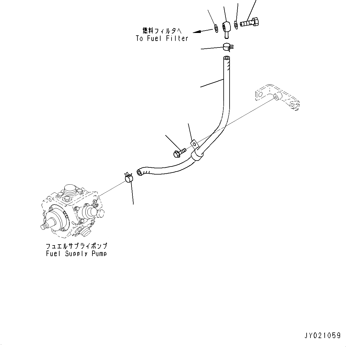 Схема запчастей Komatsu SAA4D95LE-5G - ТРУБЫ ТОПЛ. ФИЛЬТРА (№7-) ТРУБЫ ТОПЛ. ФИЛЬТРА