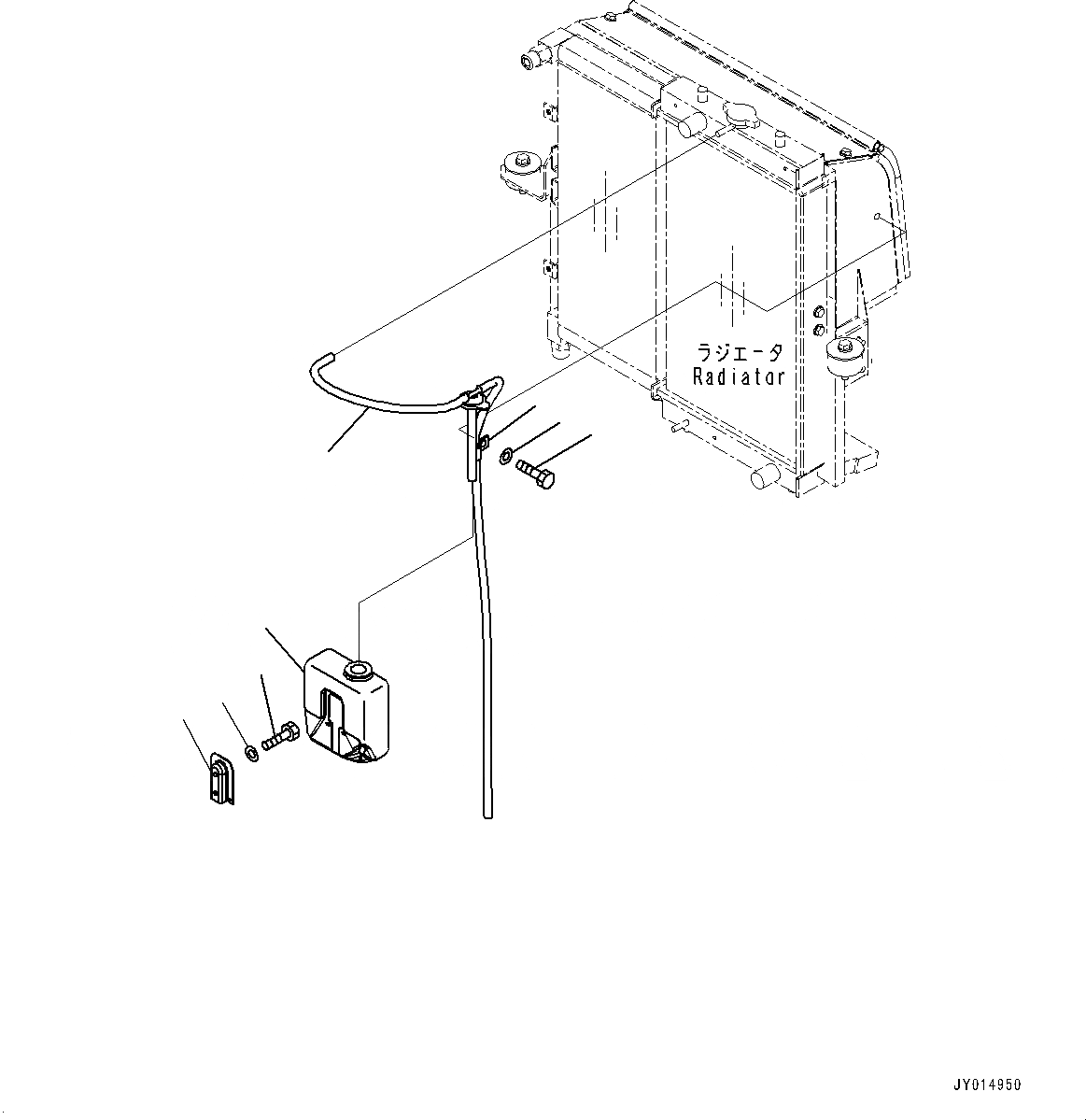 Схема запчастей Komatsu WA50-6 - ХЛАДАГЕНТ РЕЗЕРВН. БАК, (№9-) ХЛАДАГЕНТ РЕЗЕРВН. БАК